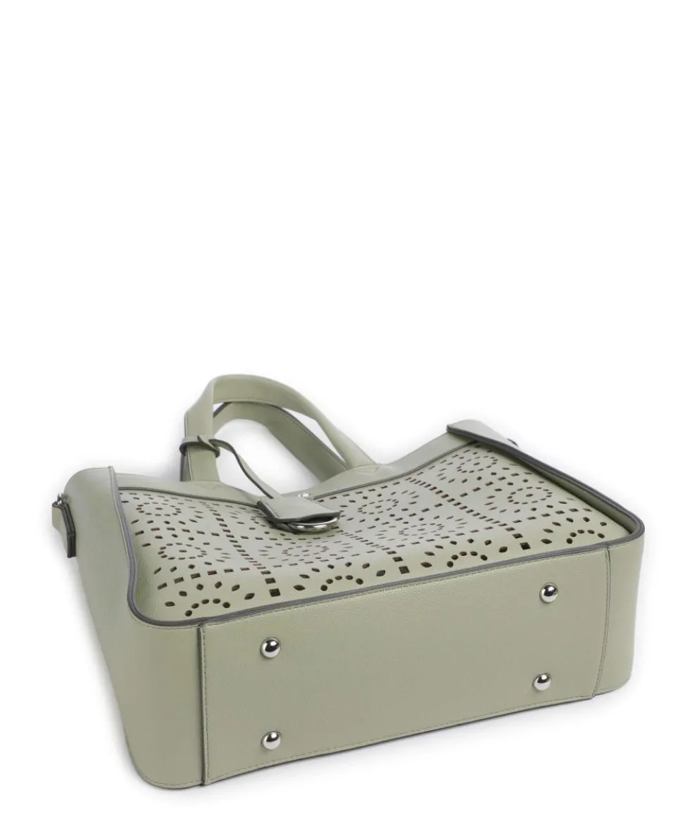 Madeira Handtasche Lederimitat olivgrün