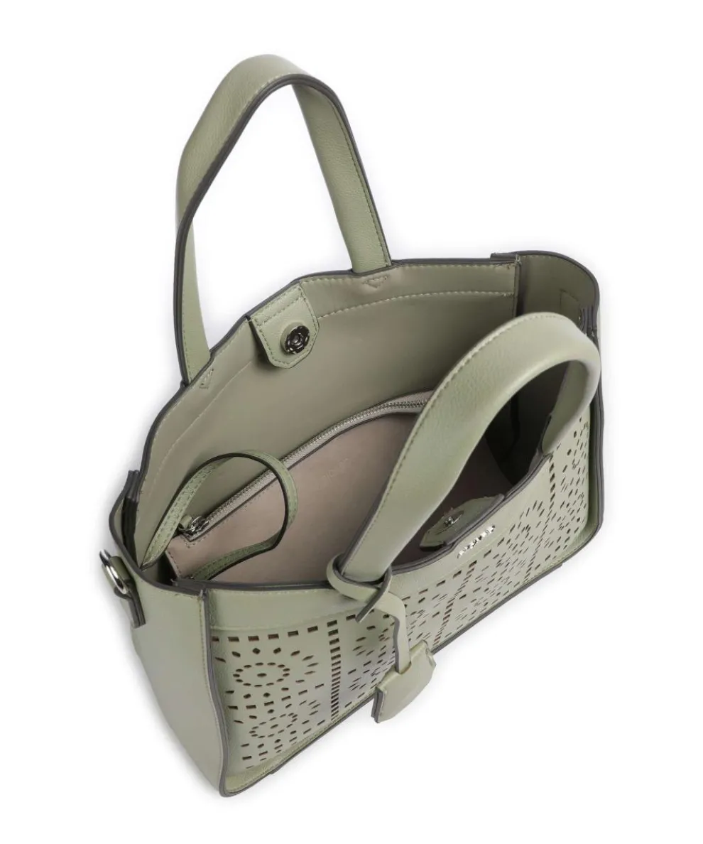 Madeira Handtasche Lederimitat olivgrün