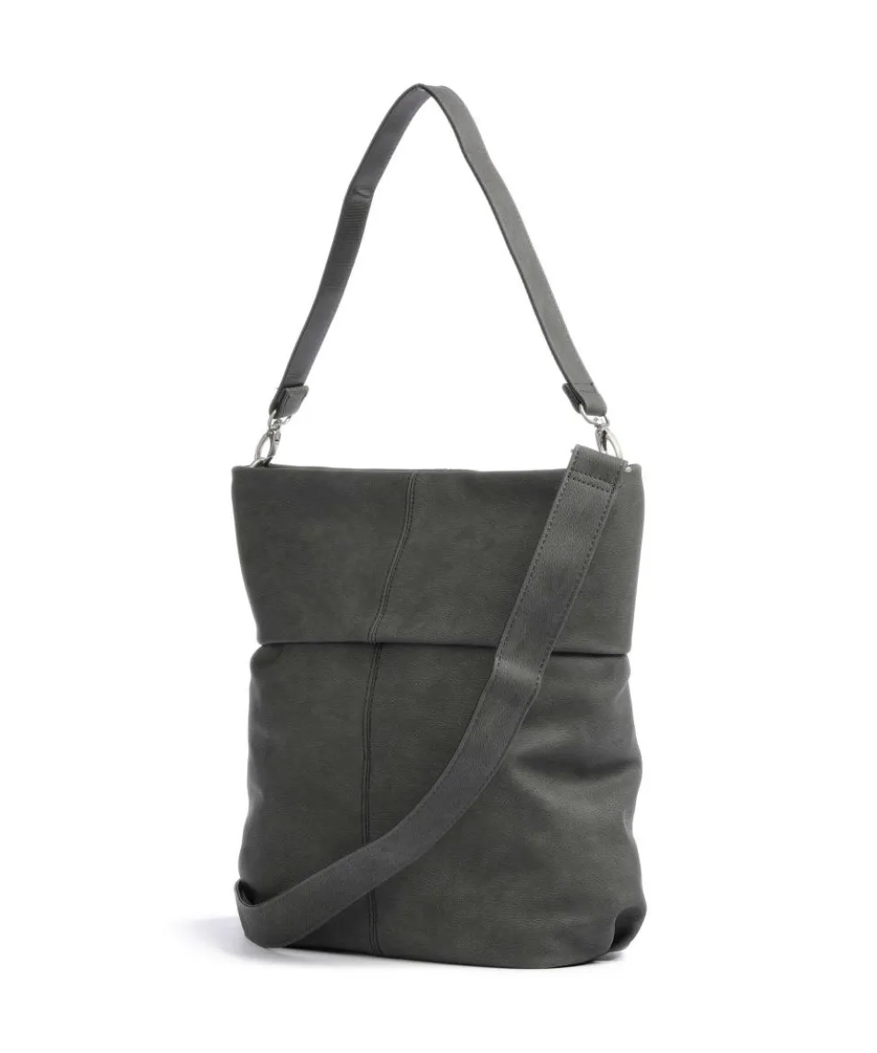 Mademoiselle M140 Beuteltasche Lederimitat dunkelgrau