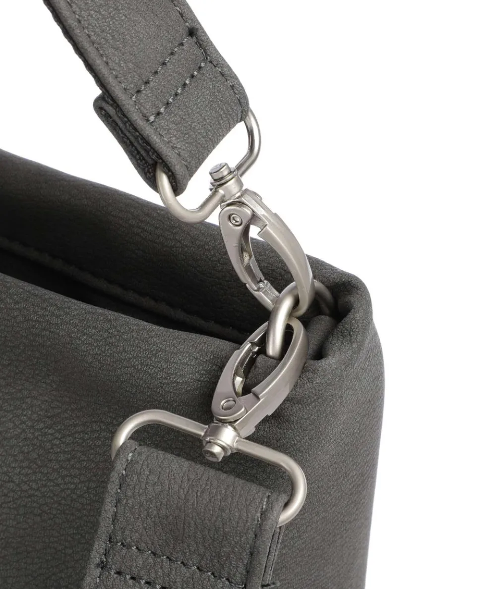 Mademoiselle M140 Beuteltasche Lederimitat dunkelgrau