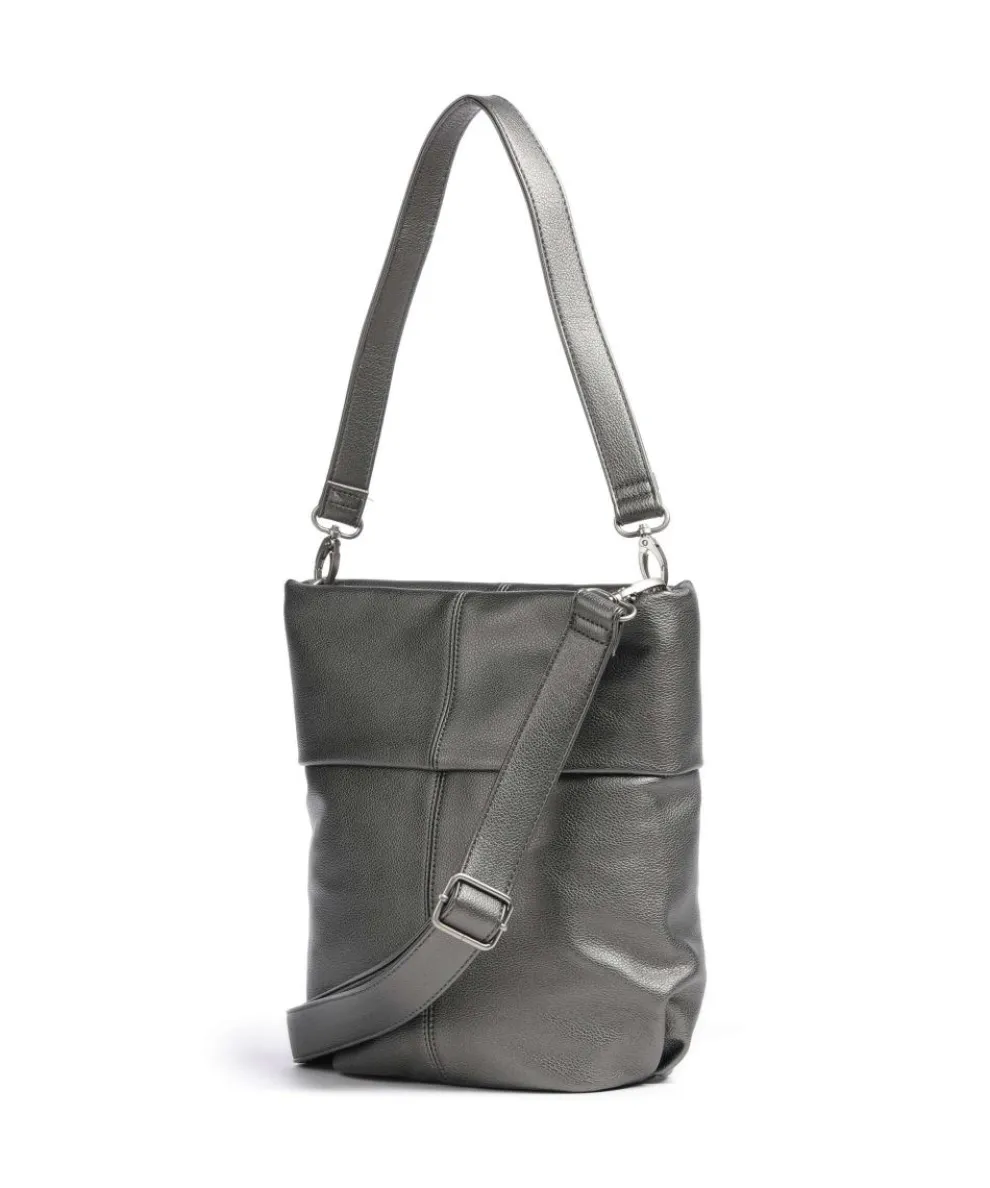 Mademoiselle.M M90 Beuteltasche Lederimitat silber
