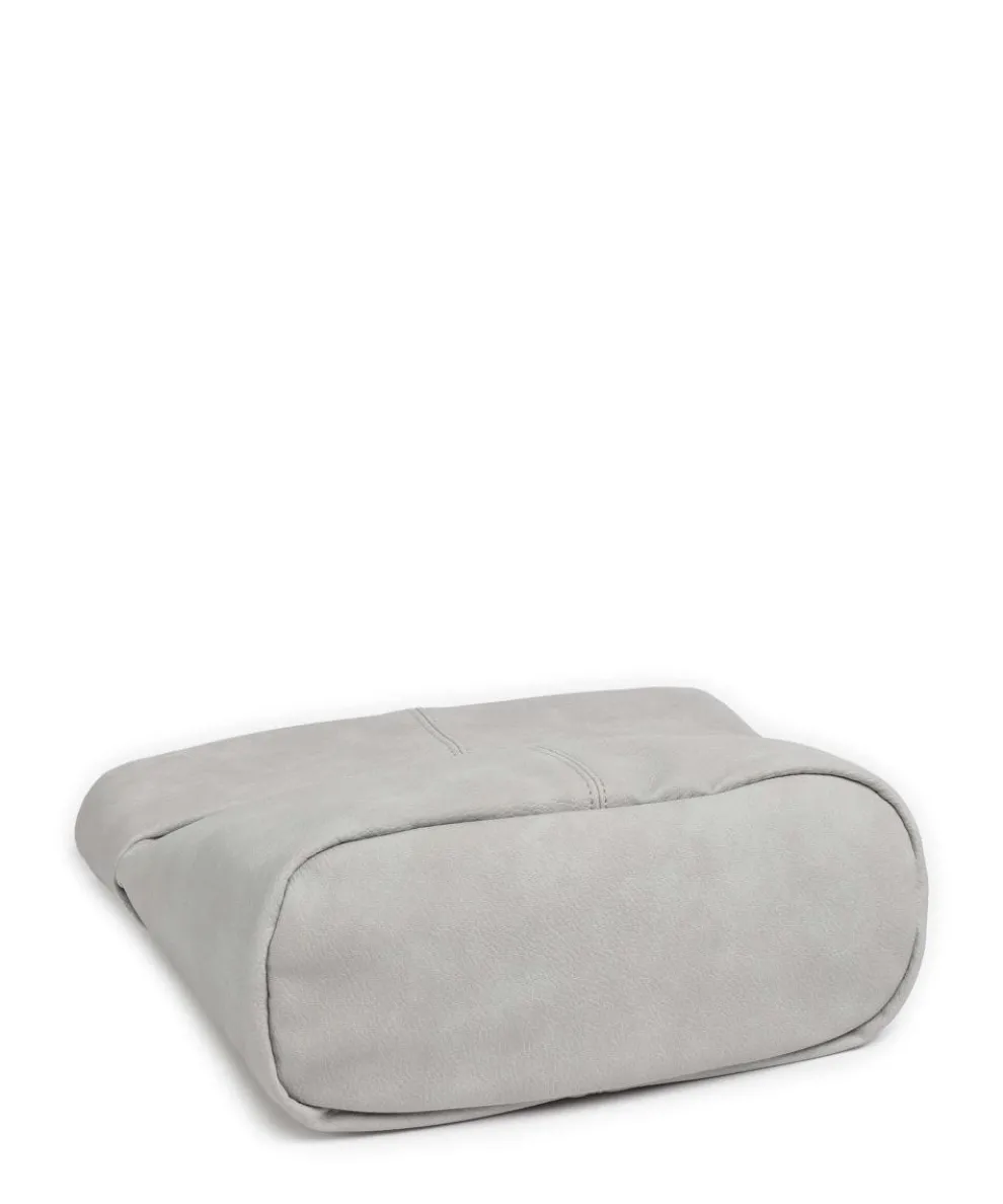 Mademoiselle.M M8 Schultertasche Lederimitat hellgrau