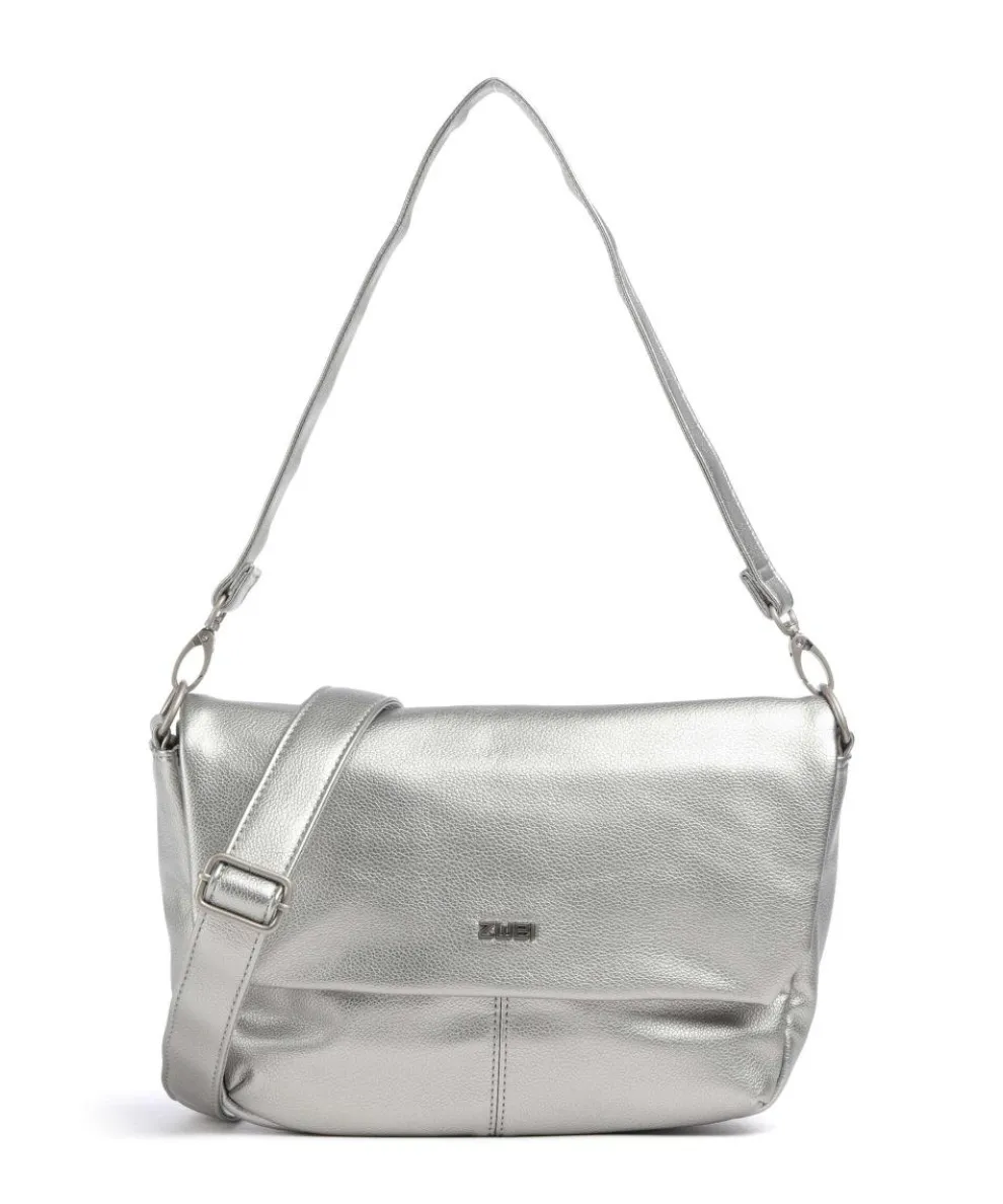 Mademoiselle.M M60 Schultertasche Lederimitat silber