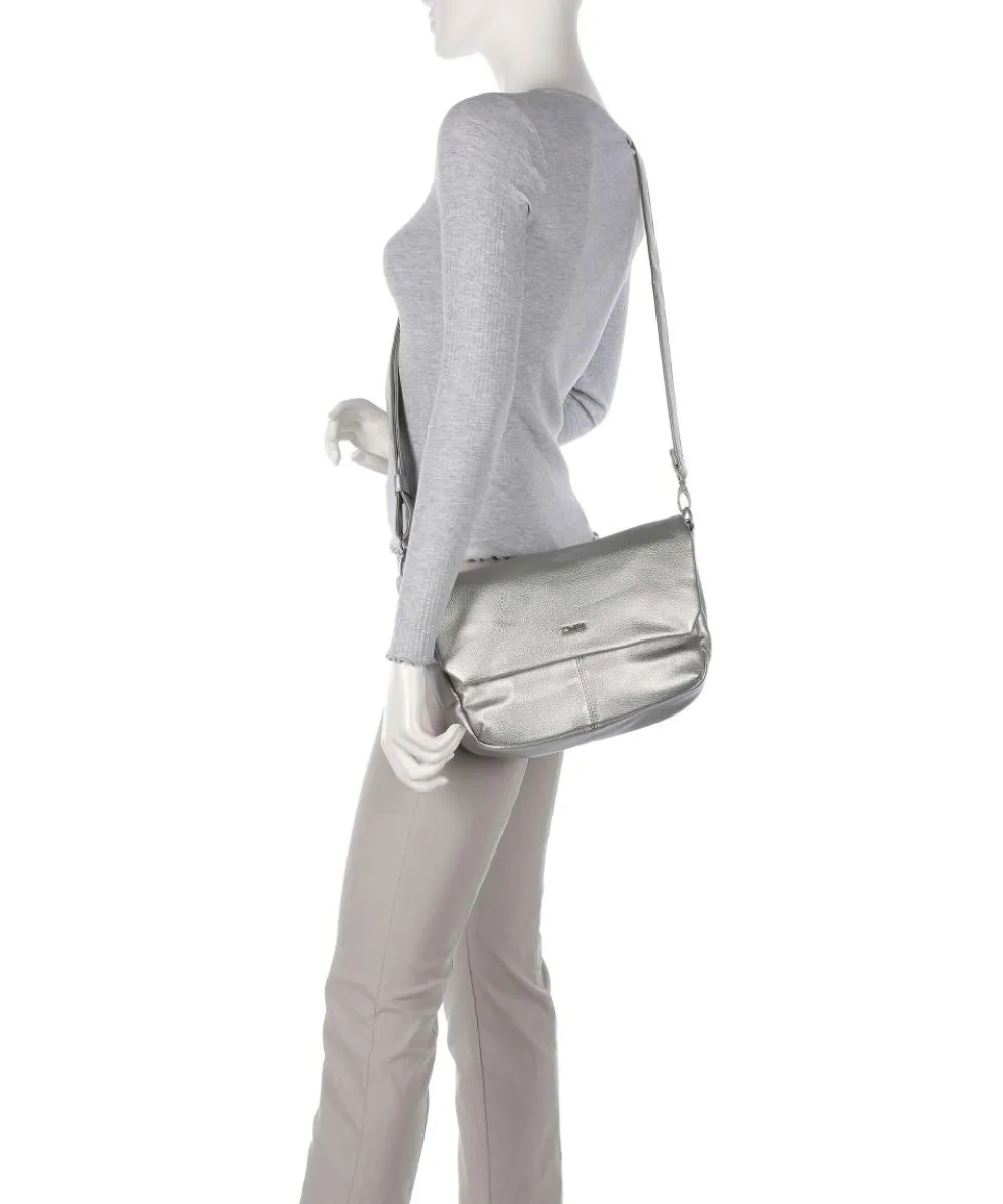 Mademoiselle.M M60 Schultertasche Lederimitat silber
