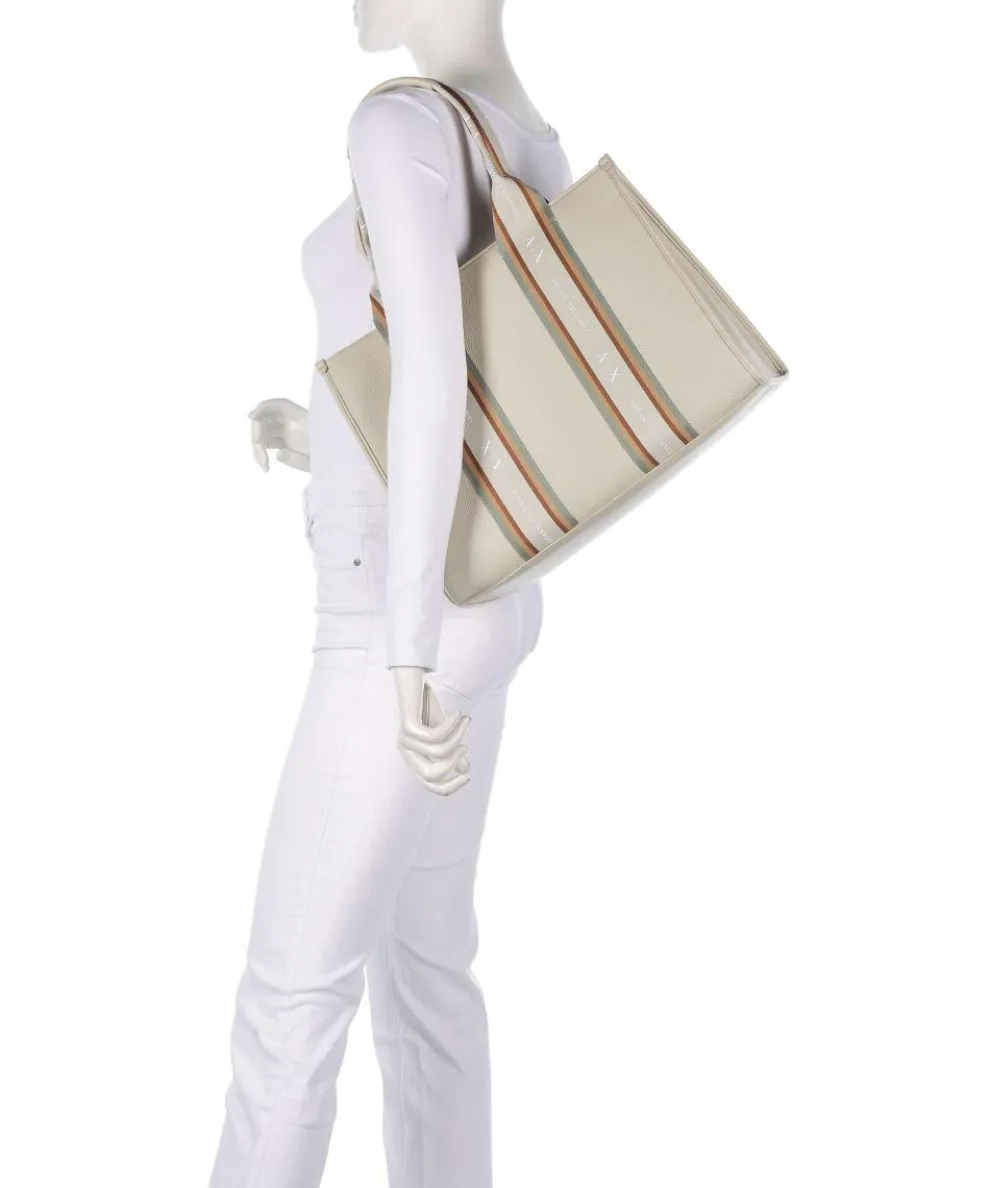 Maggie L Shopper Lederimitat elfenbein