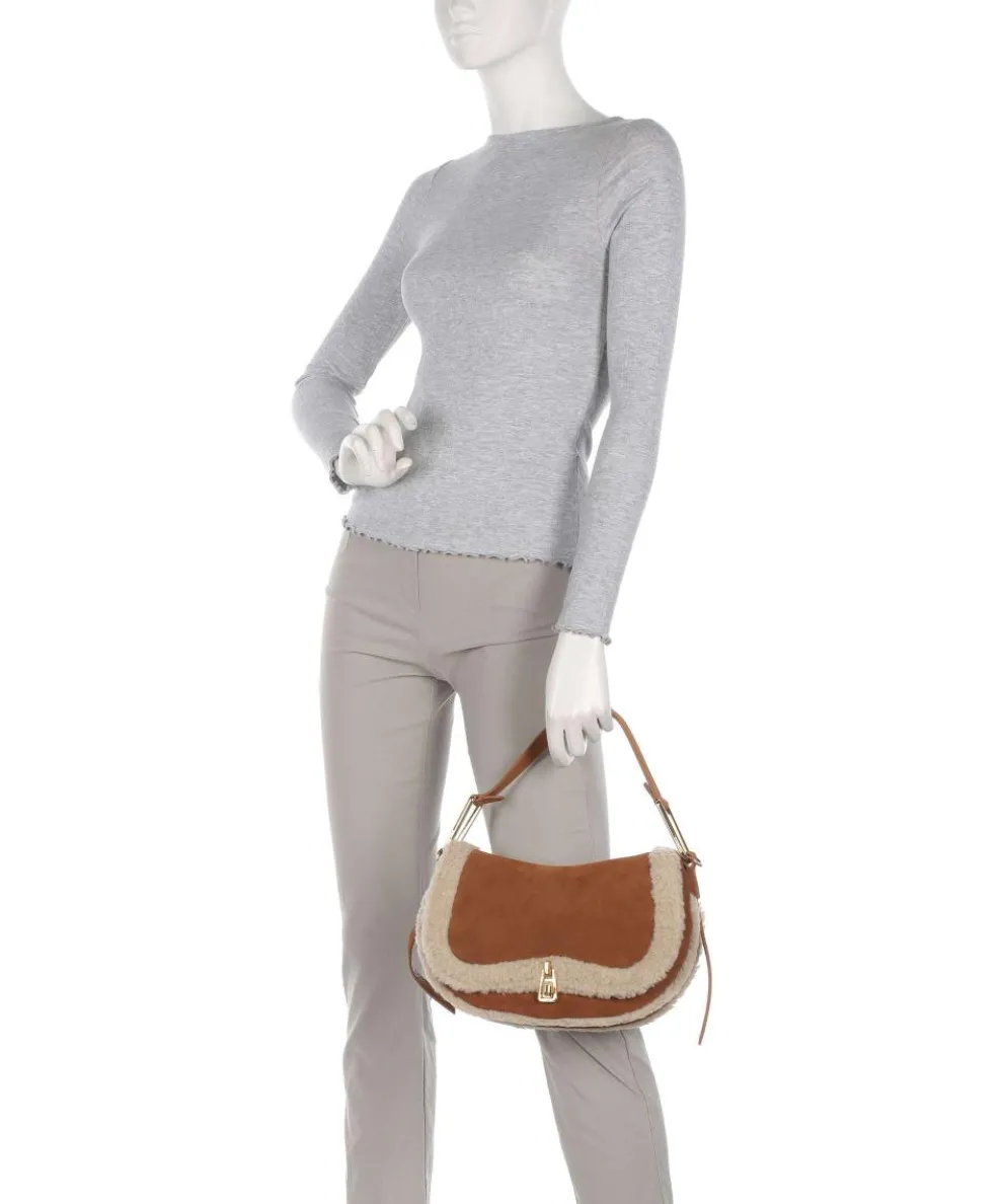 Magie Handtasche aufgerautes Leder braun