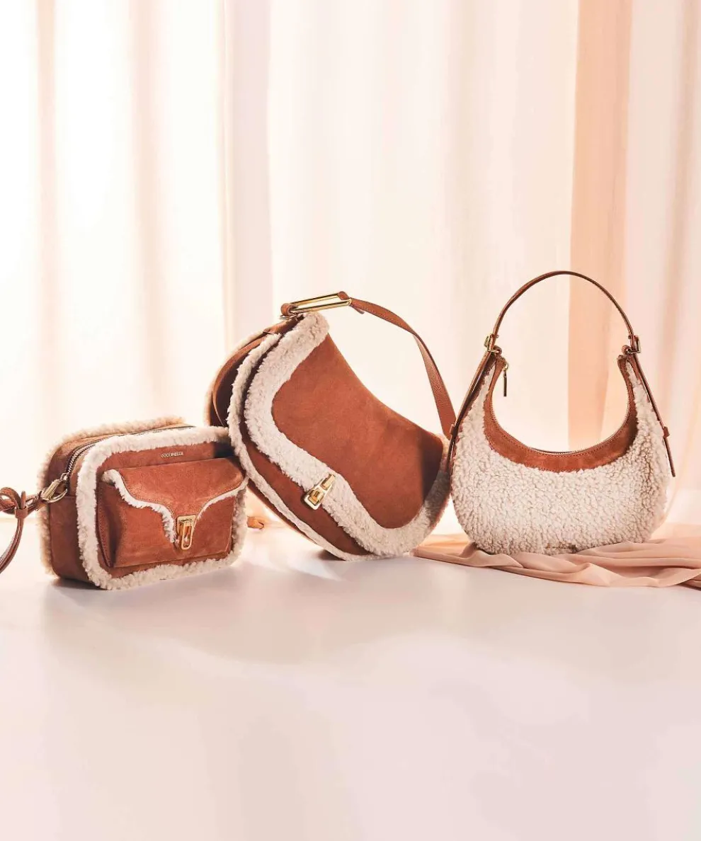 Magie Handtasche aufgerautes Leder braun