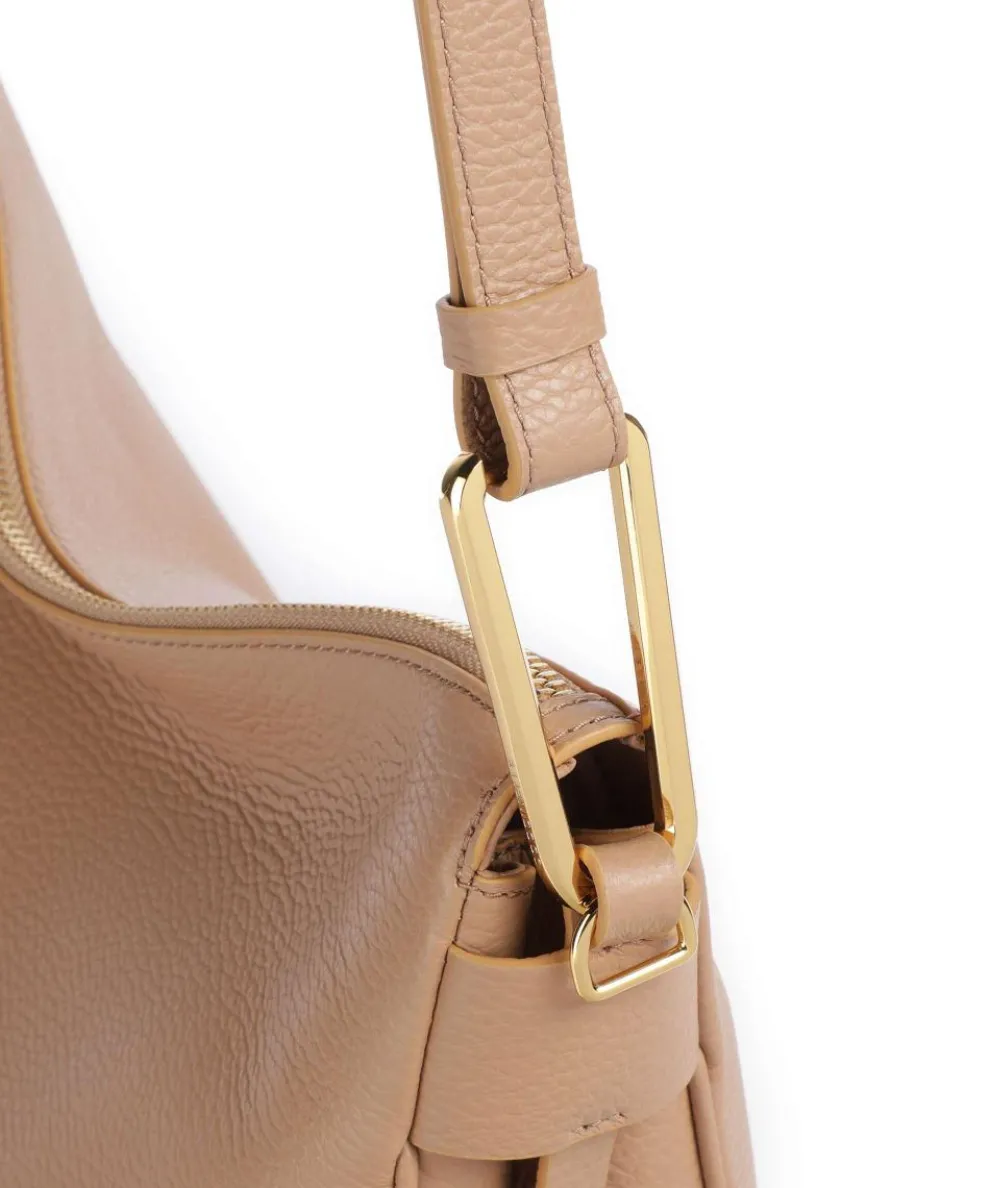 Magie Soft Beuteltasche genarbtes Leder hellbraun