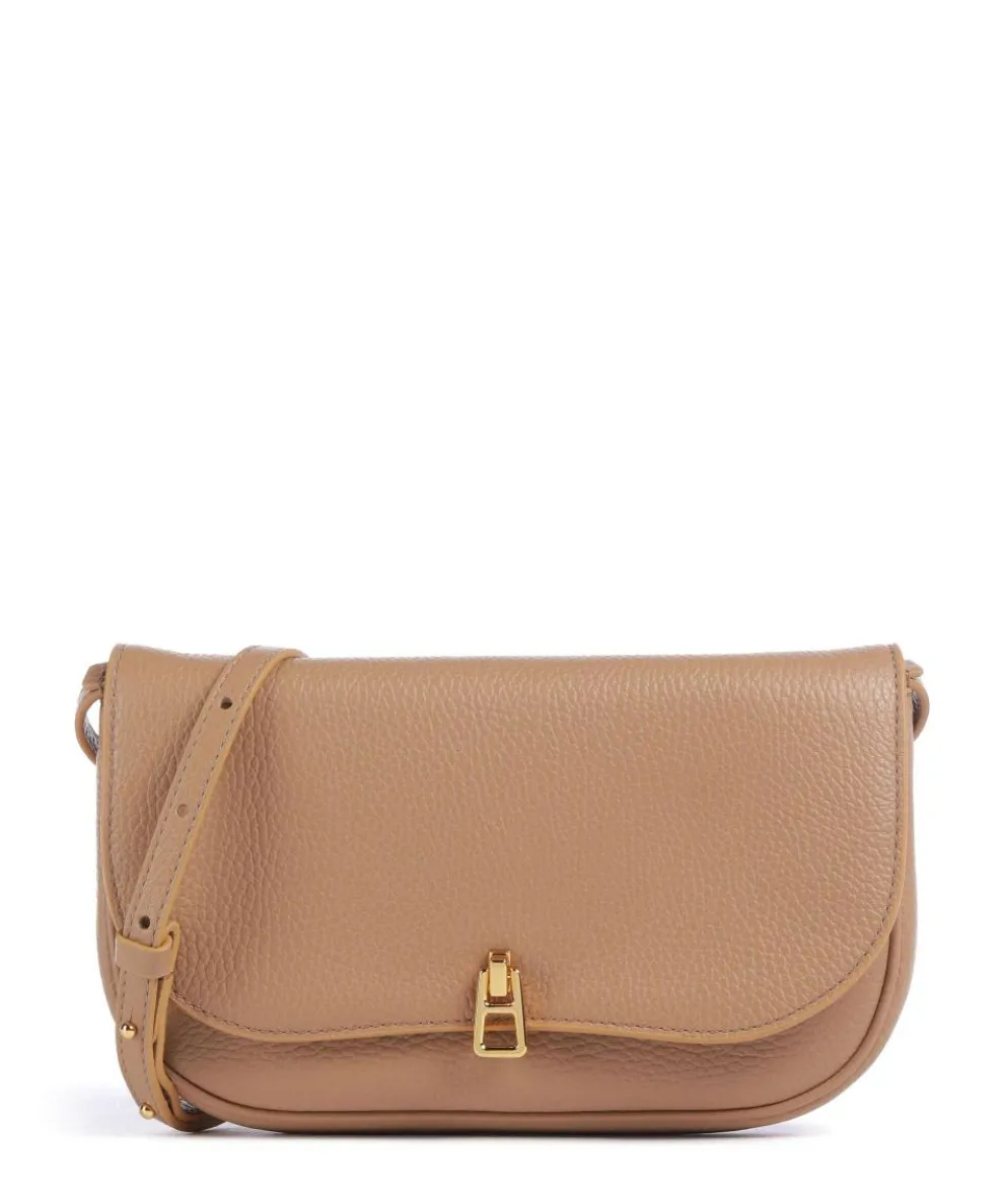 Magie Umhängetasche genarbtes Leder hellbraun