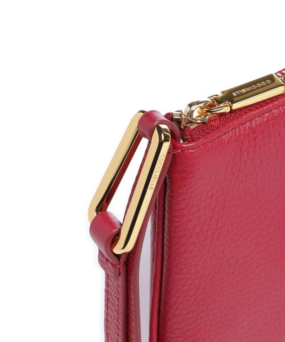 Magie Umhängetasche genarbtes Leder rot