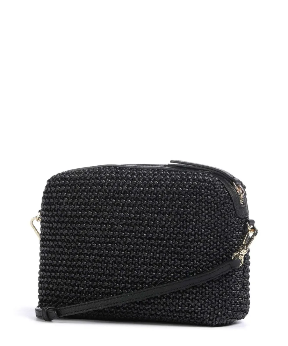 Maglia Raffia Kaia Umhängetasche Bast schwarz