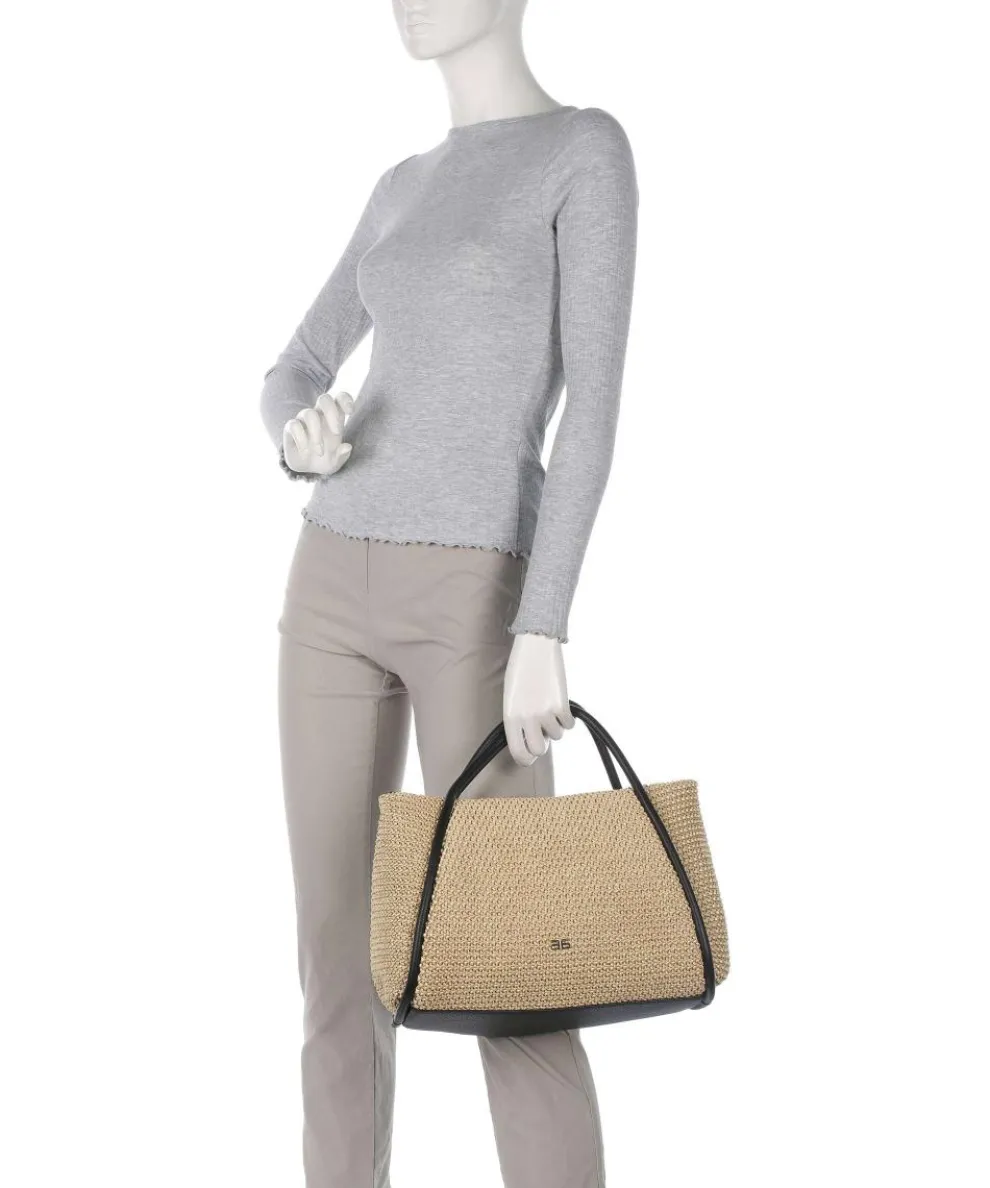 Maglia Raffia Willow Handtasche Bast natur/schwarz