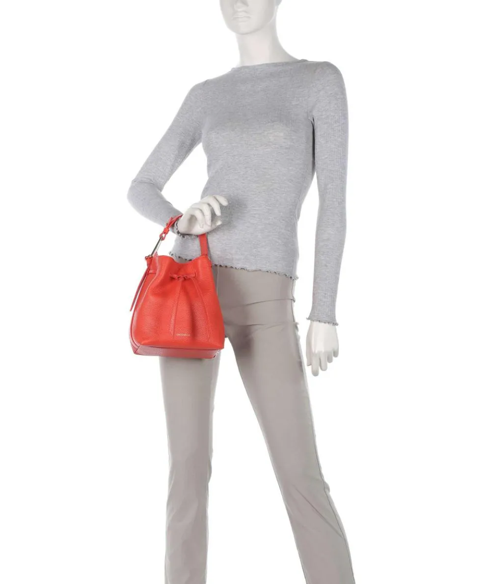 Malory Bucket bag genarbtes Leder orange