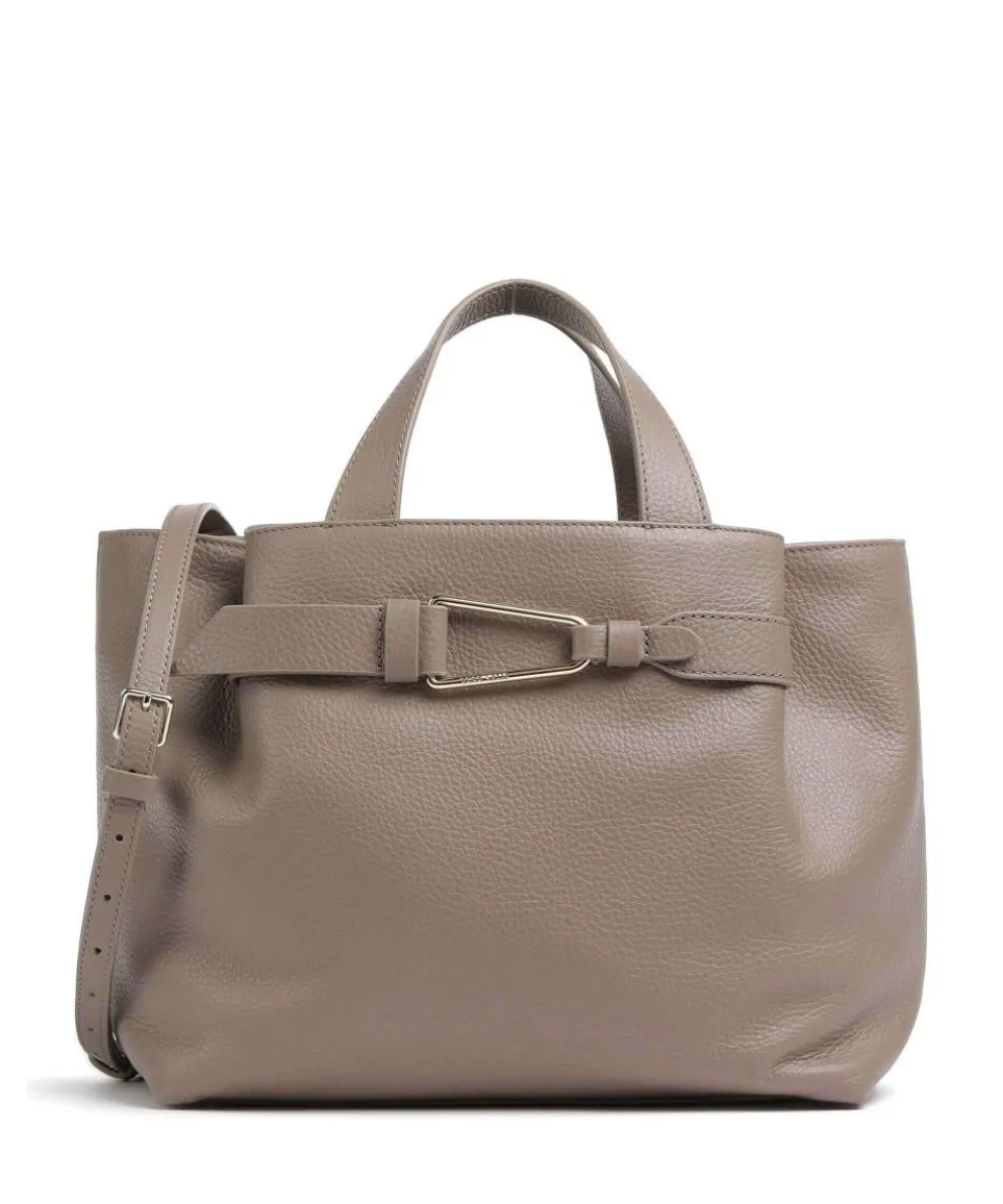 Malory Handtasche genarbtes Leder taupe