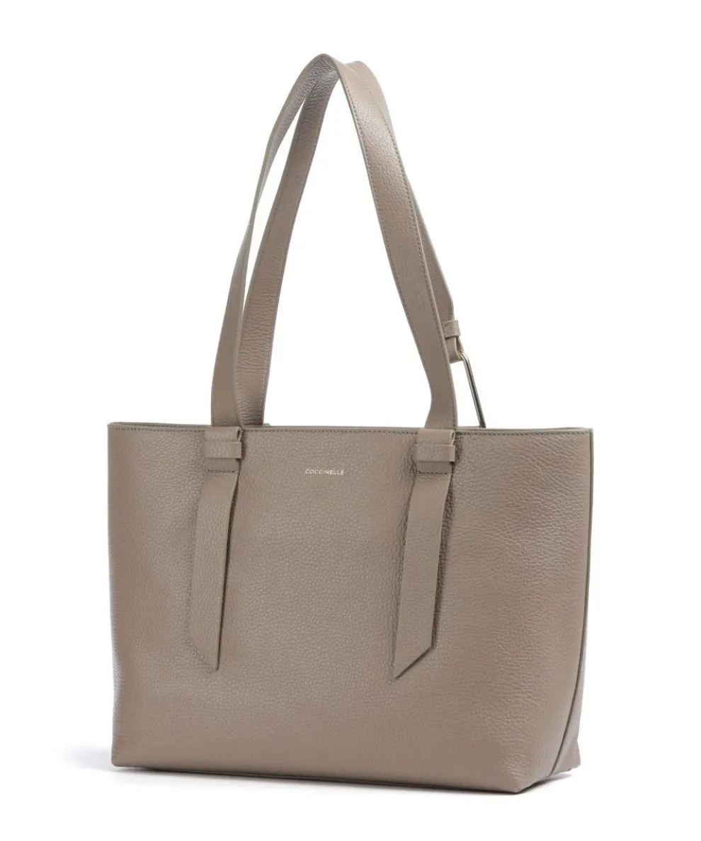 Malory Shopper genarbtes Leder taupe