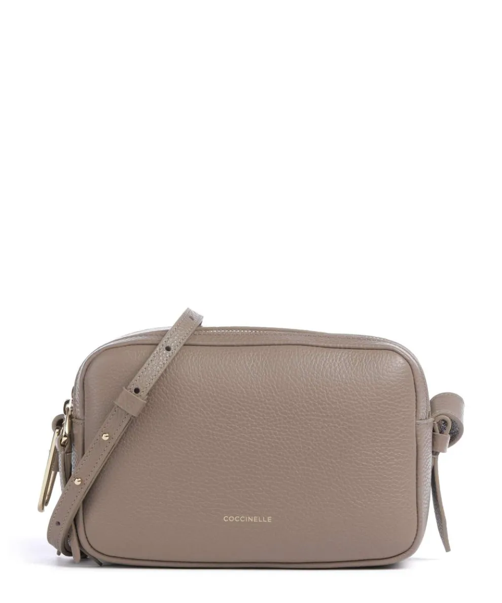 Malory Umhängetasche genarbtes Rindsleder taupe