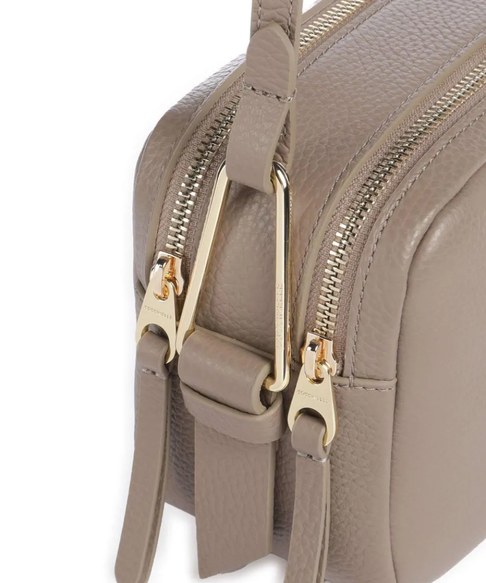 Malory Umhängetasche genarbtes Rindsleder taupe