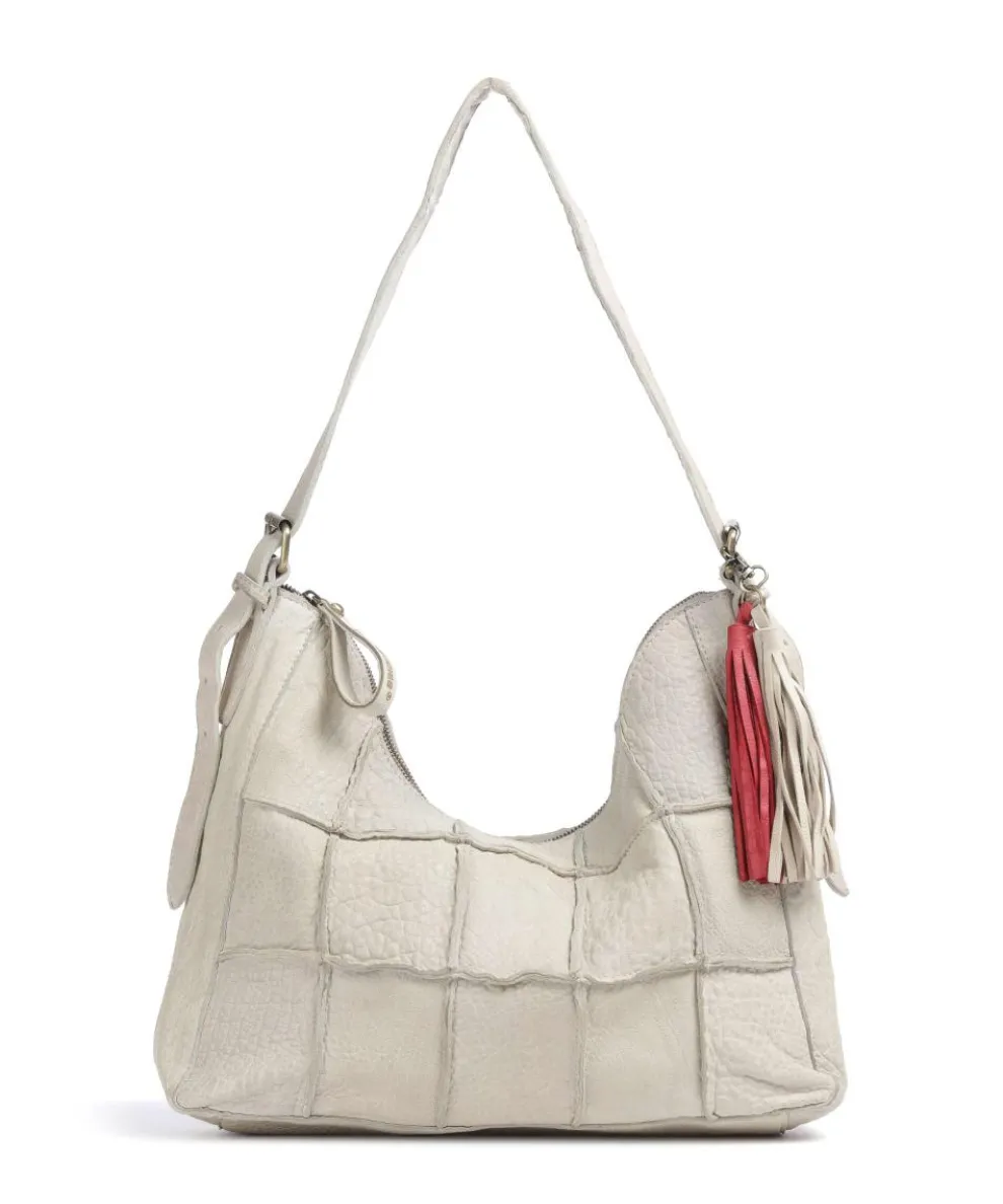 Malvengasse 5 Schultertasche genarbtes Leder beige