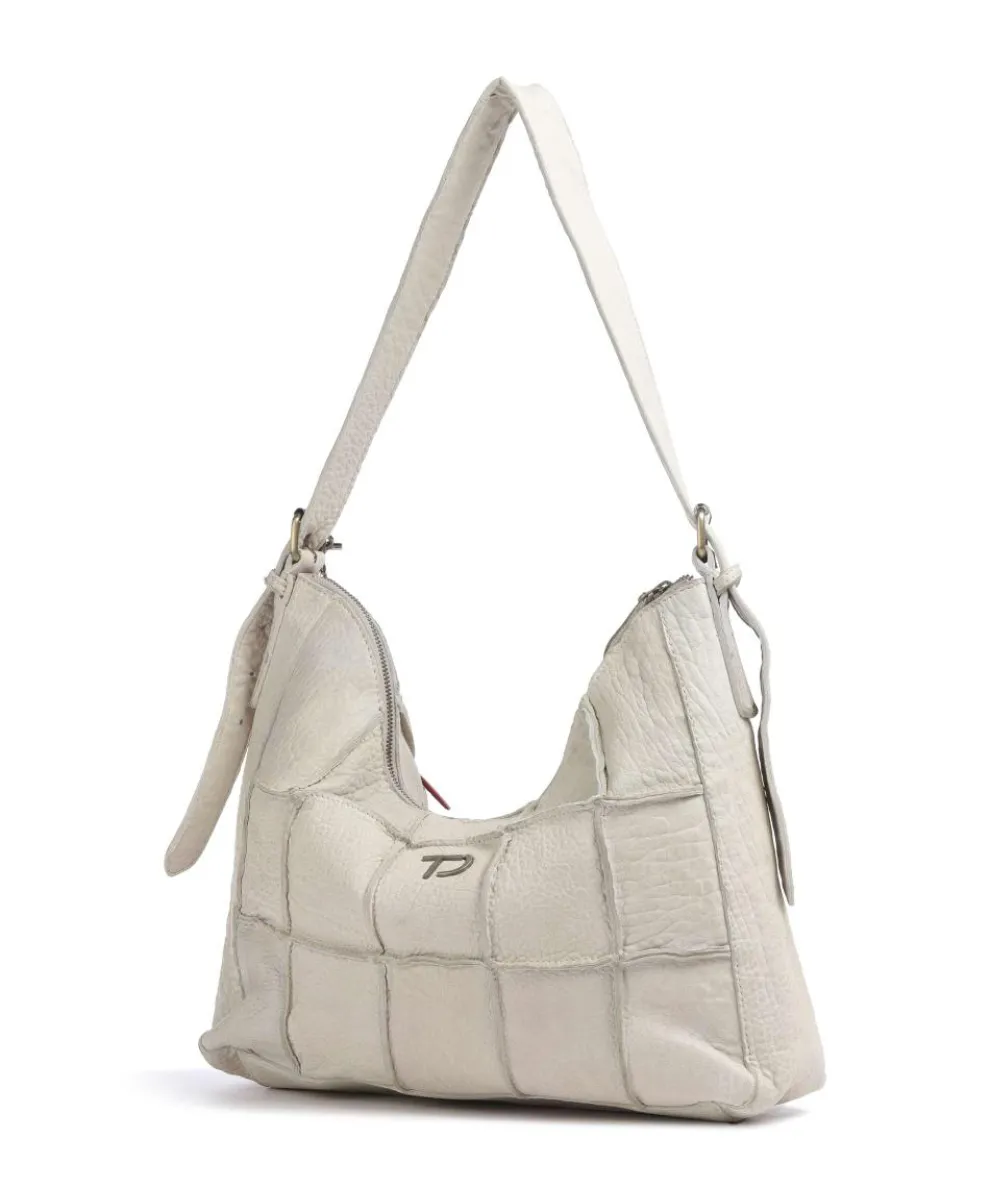 Malvengasse 5 Schultertasche genarbtes Leder beige