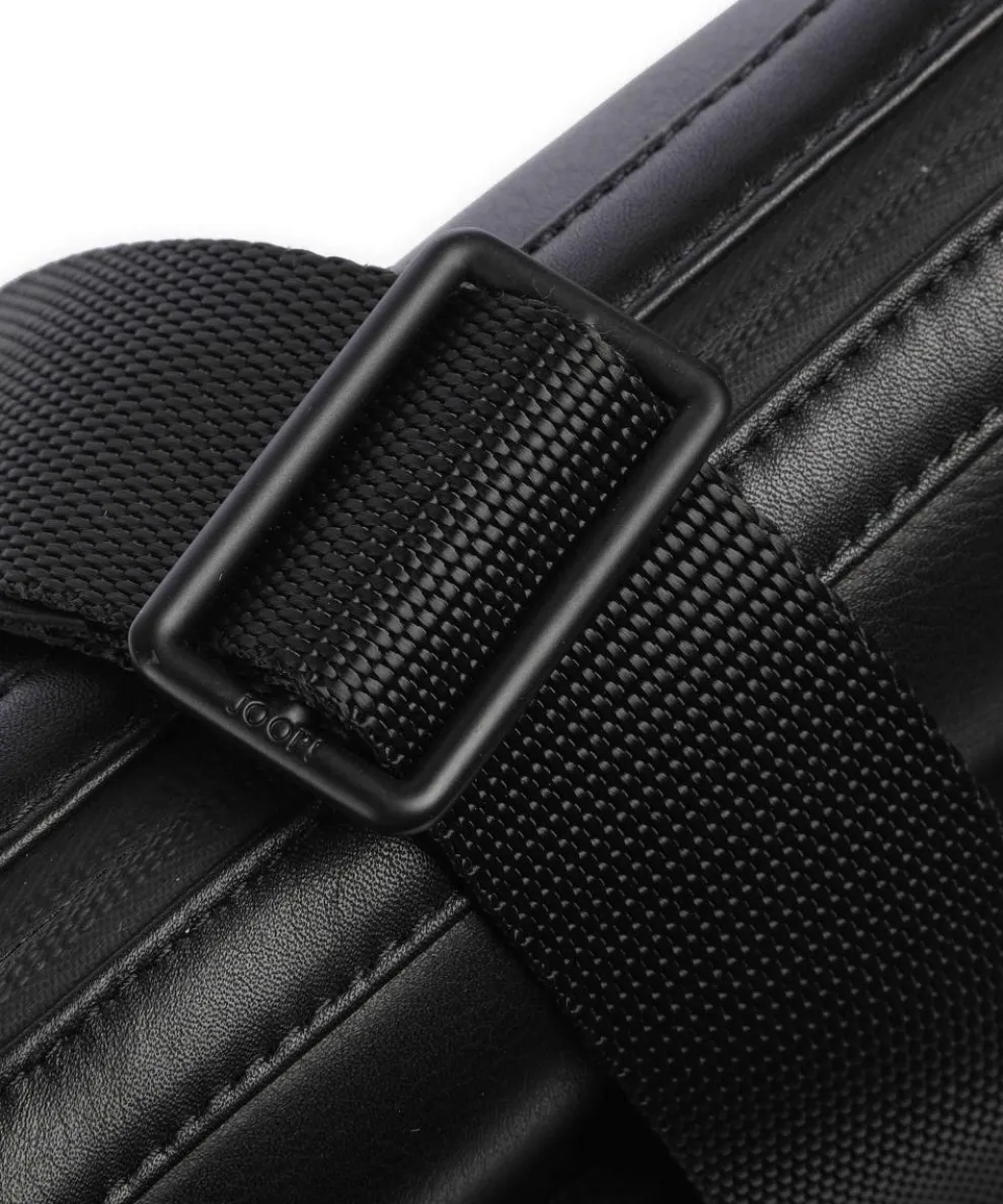 Manciano Remus Umhängetasche fein genarbtes Leder schwarz