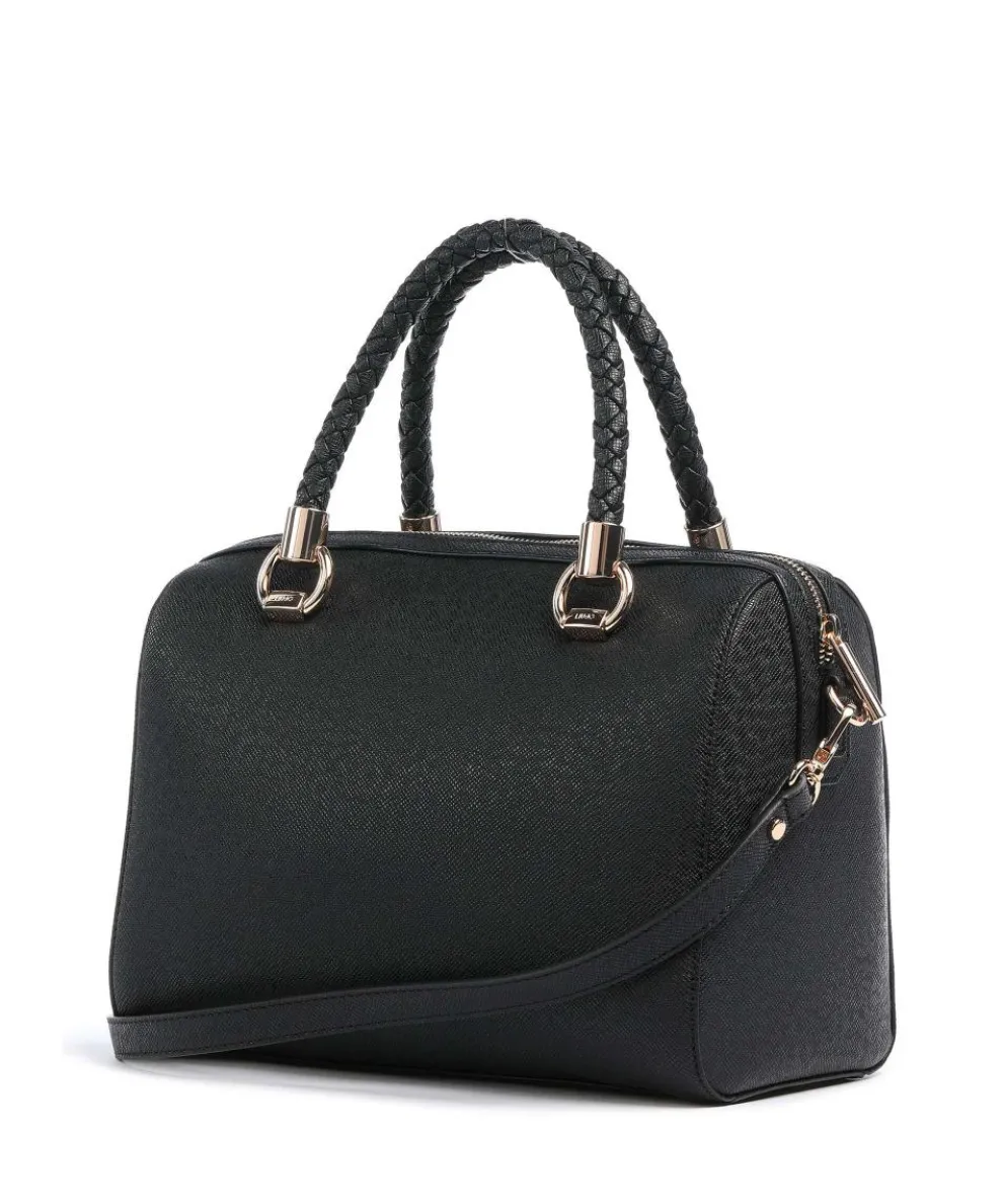 Manhattan Handtasche Lederimitat schwarz