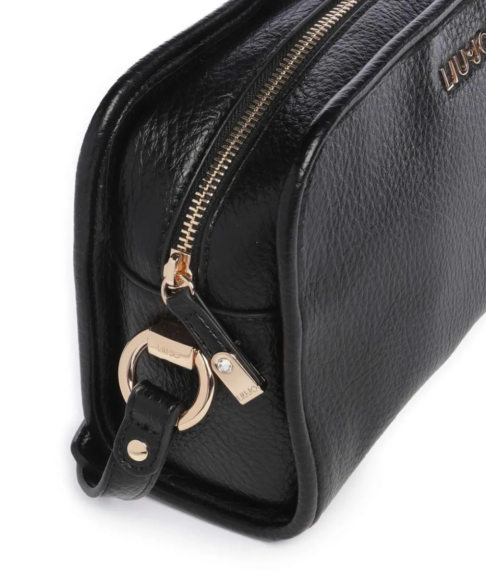 Manhattan M Umhängetasche Lederimitat schwarz