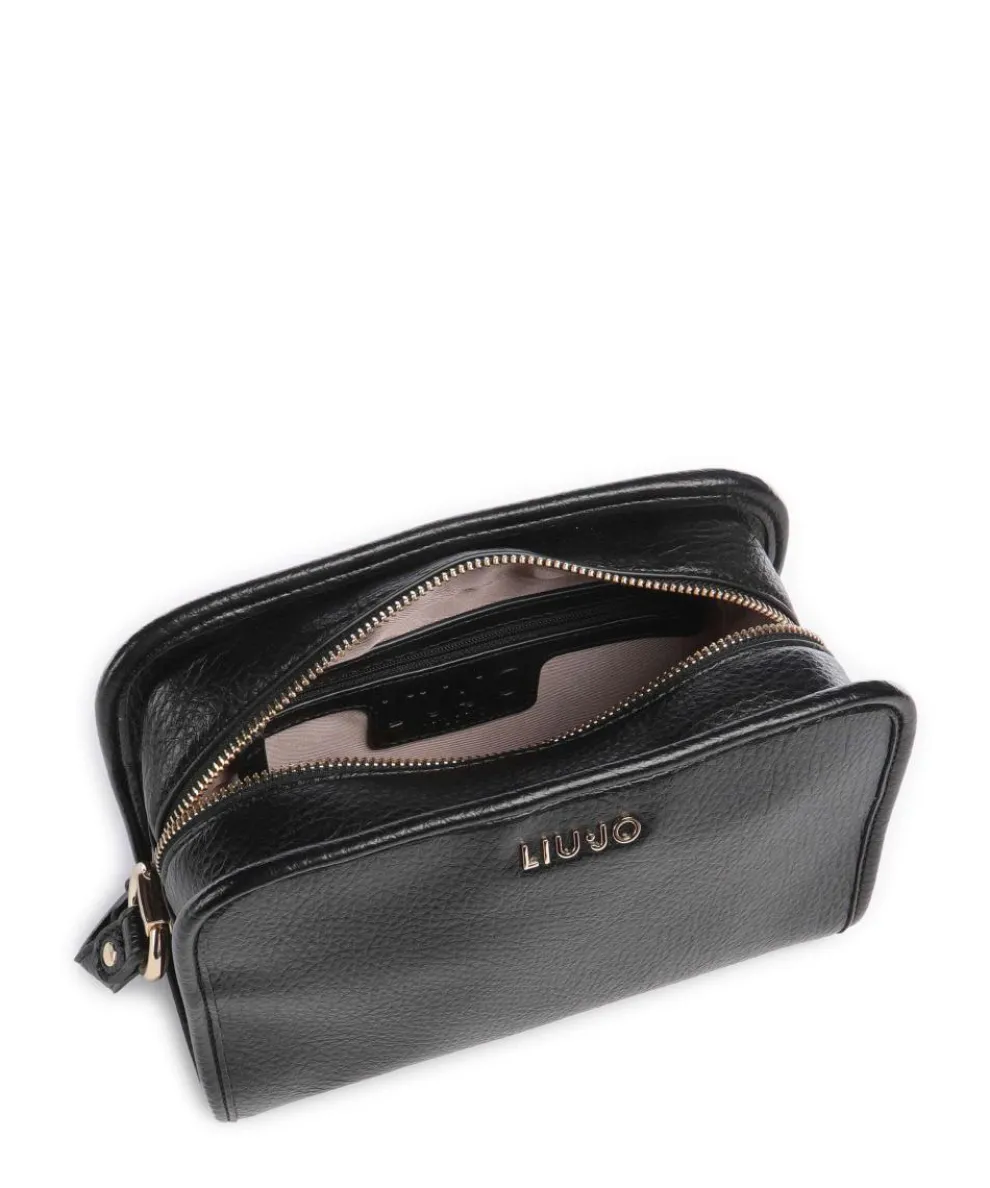 Manhattan M Umhängetasche Lederimitat schwarz