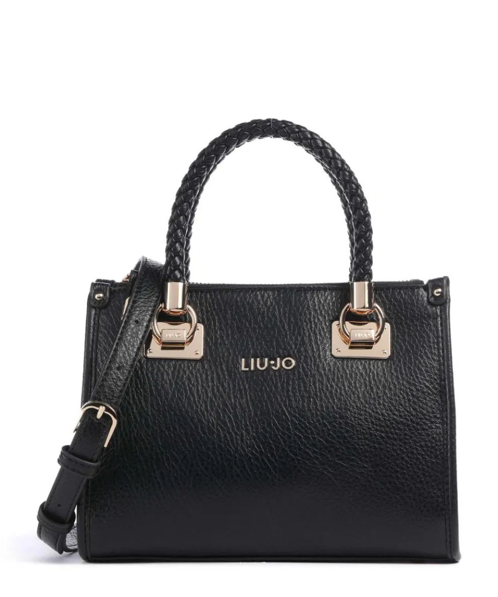 Manhattan S Handtasche Lederimitat schwarz