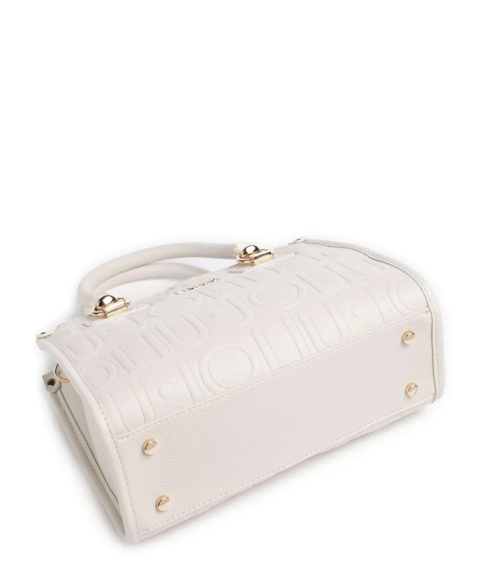 Manhattan S Handtasche Lederimitat elfenbein