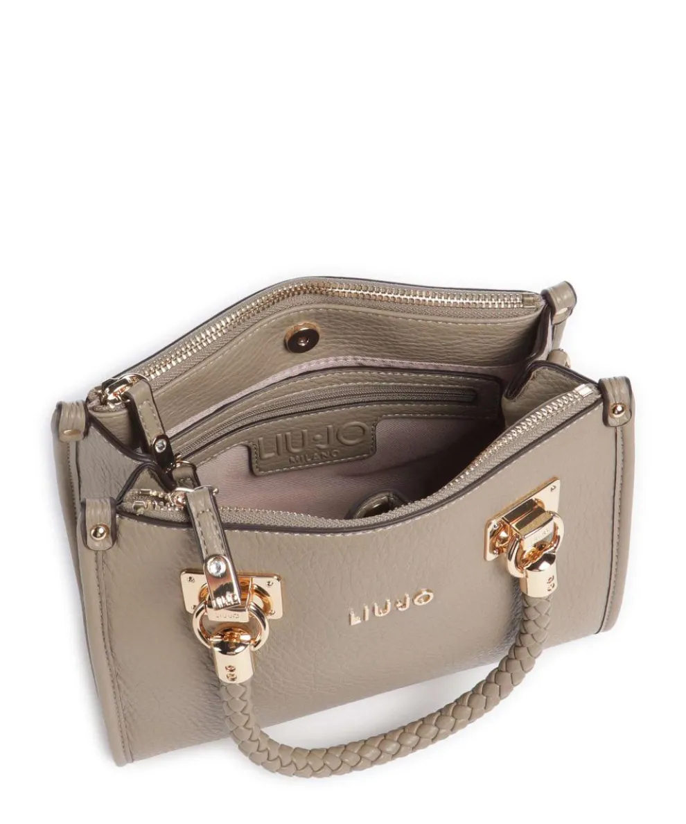 Manhattan S Handtasche Lederimitat taupe