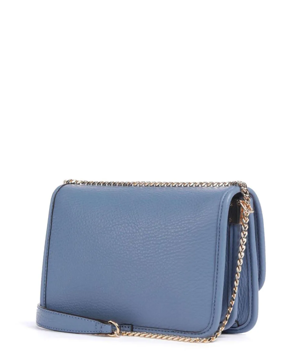 Manhattan S Schultertasche Lederimitat blaugrau