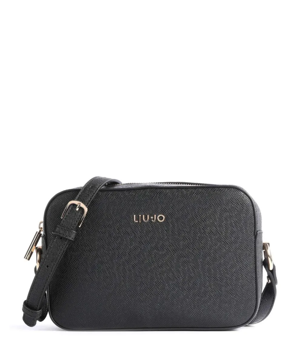 Manhattan Umhängetasche Lederimitat schwarz