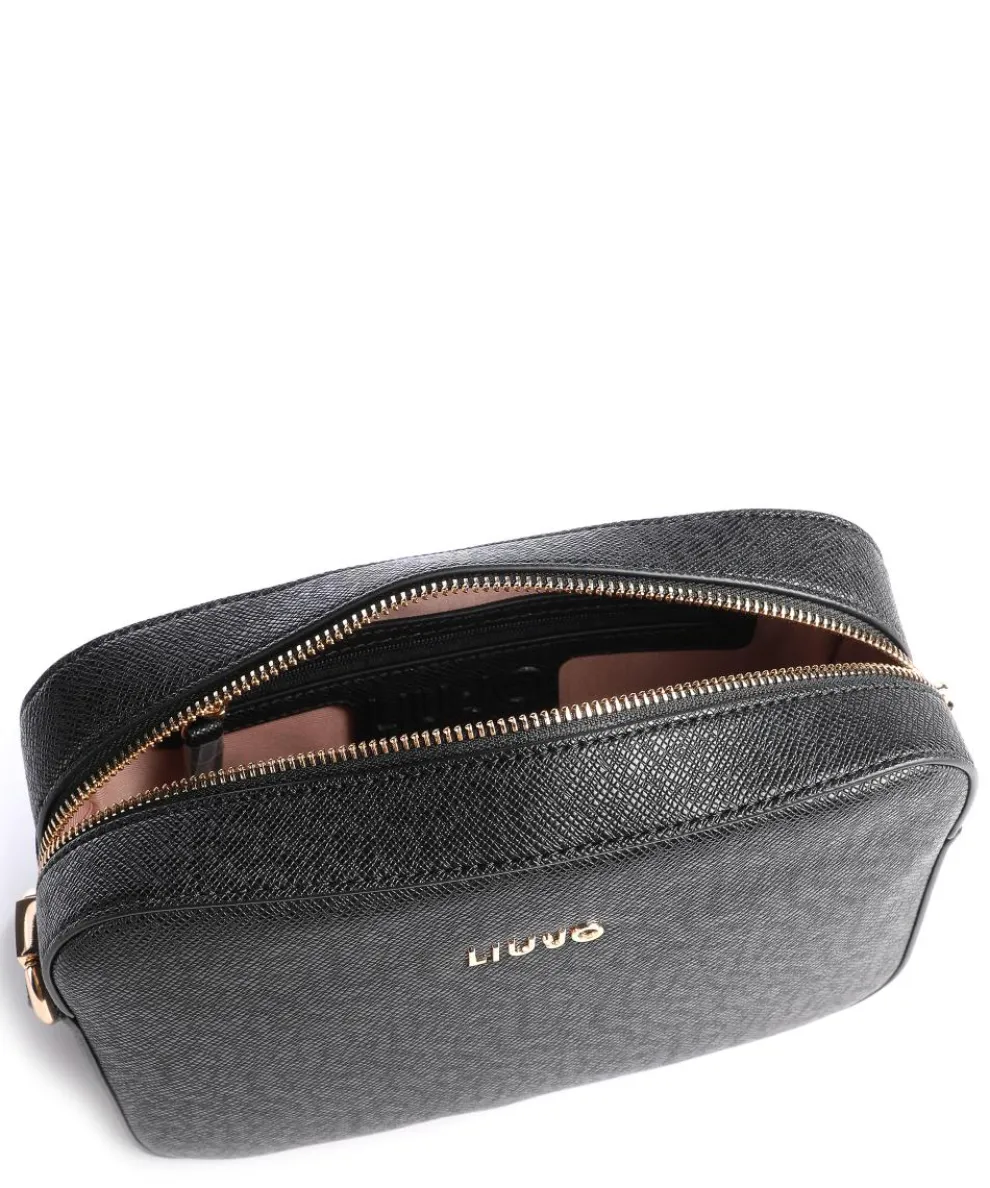 Manhattan Umhängetasche Lederimitat schwarz