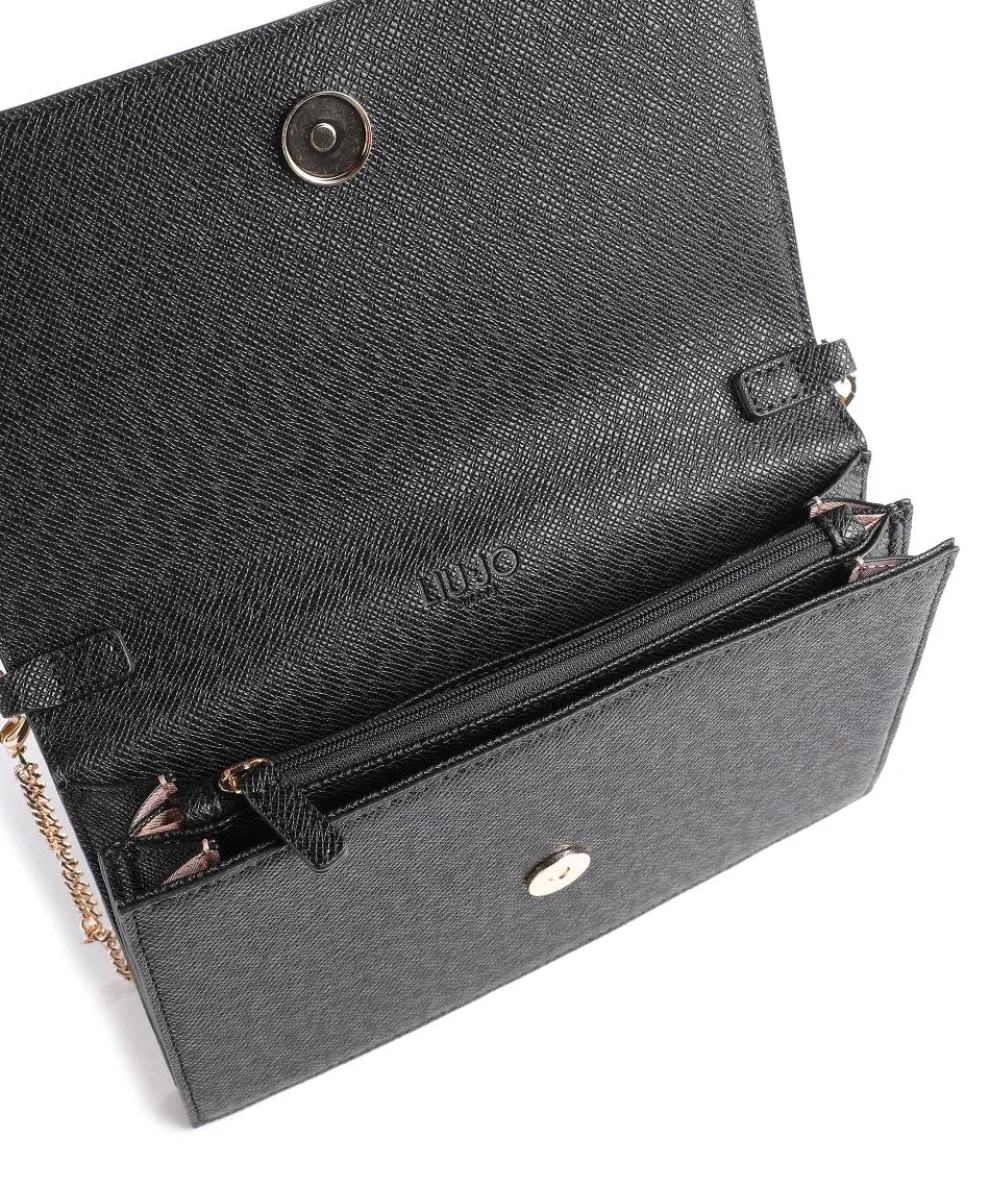 Manhattan Umhängetasche Lederimitat schwarz