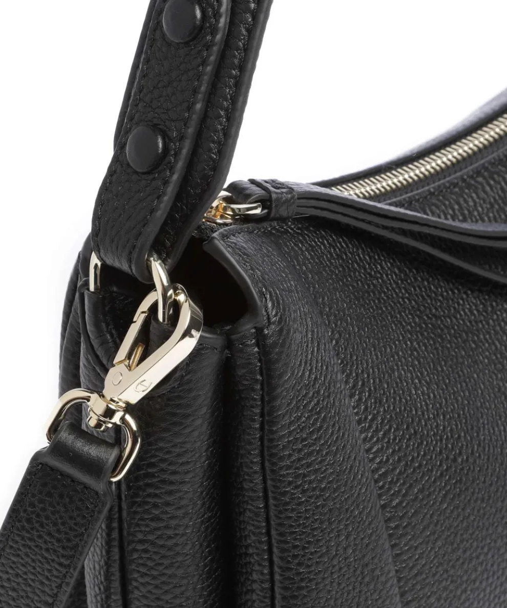 Mara M Beuteltasche genarbtes Rindsleder schwarz