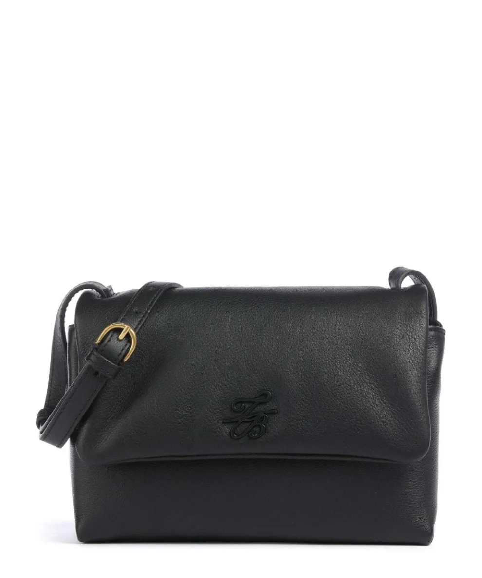 Marrisa Umhängetasche genarbtes Rindsleder schwarz