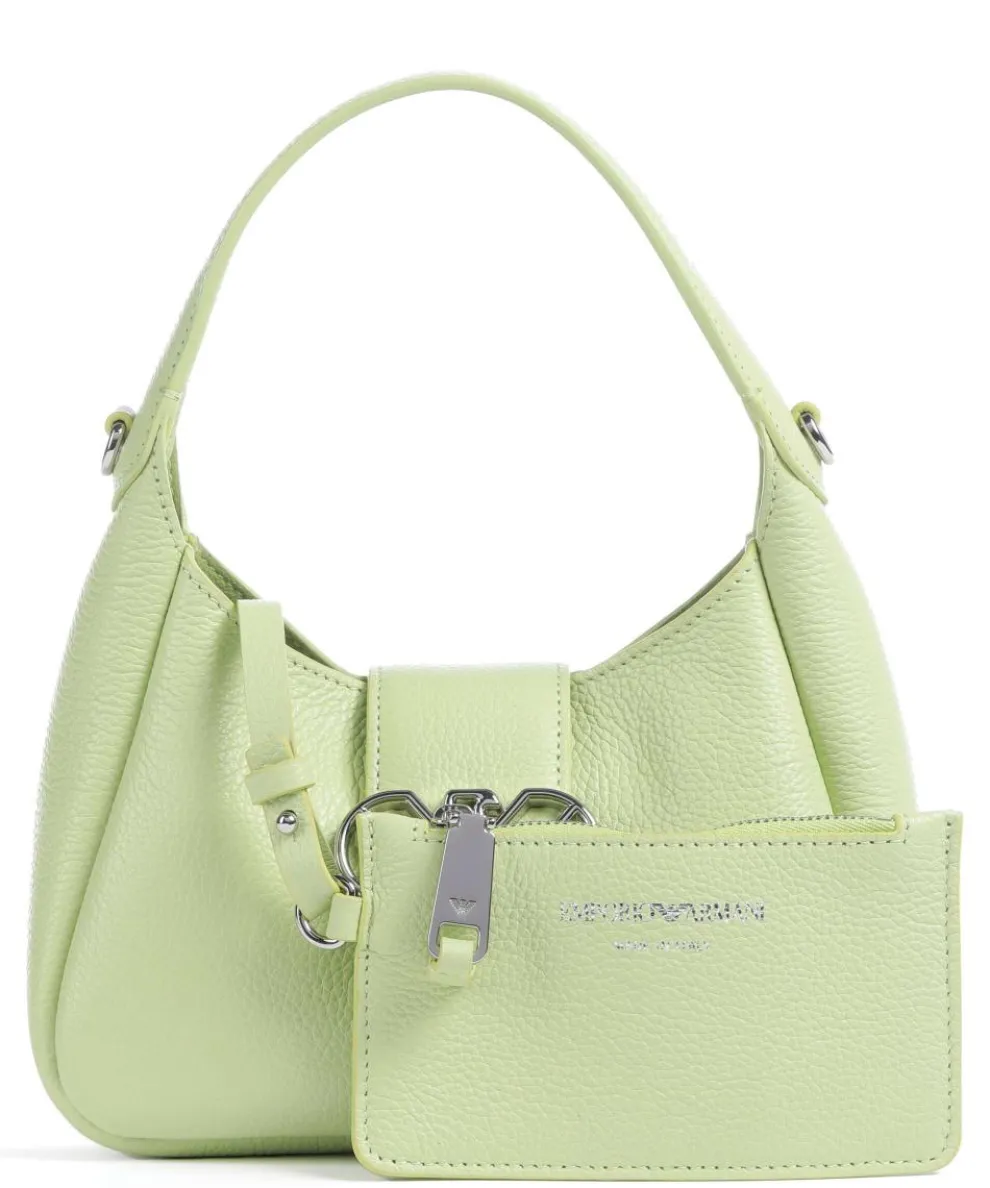 Mary-O Schultertasche genarbtes Rindsleder pistazie