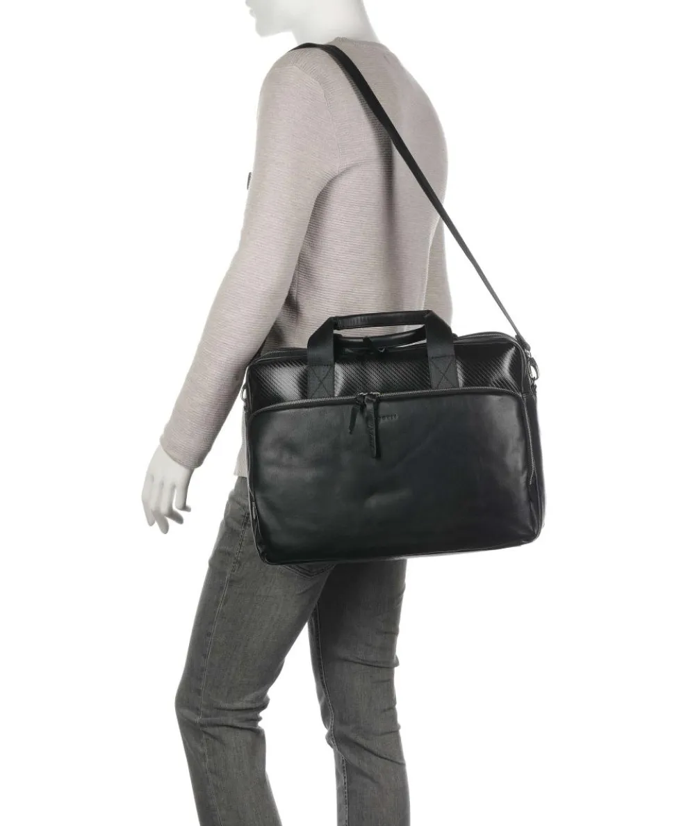 Comet Aktentasche 15″ fein genarbtes Rindsleder schwarz