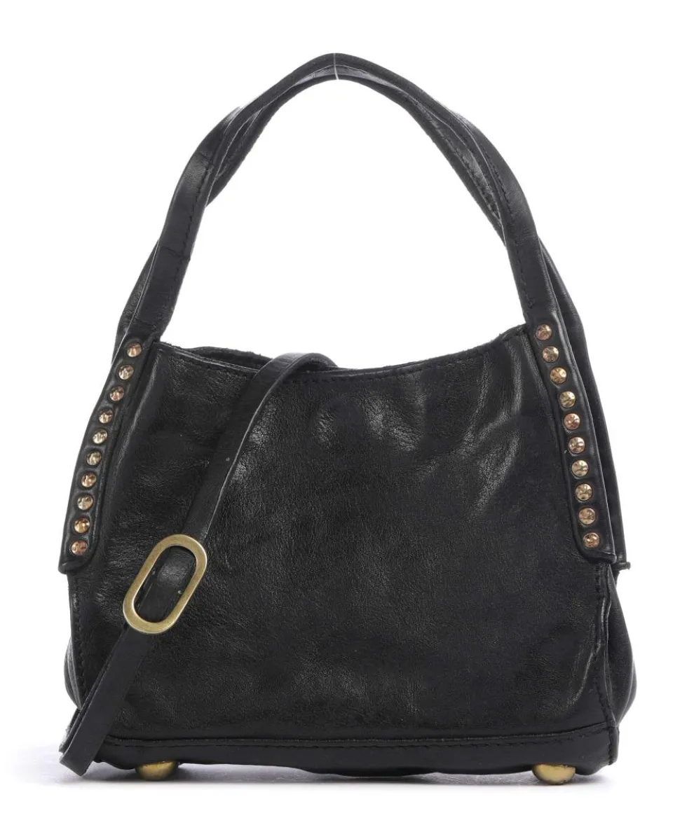 Umhängetasche fein genarbtes Rindsleder schwarz