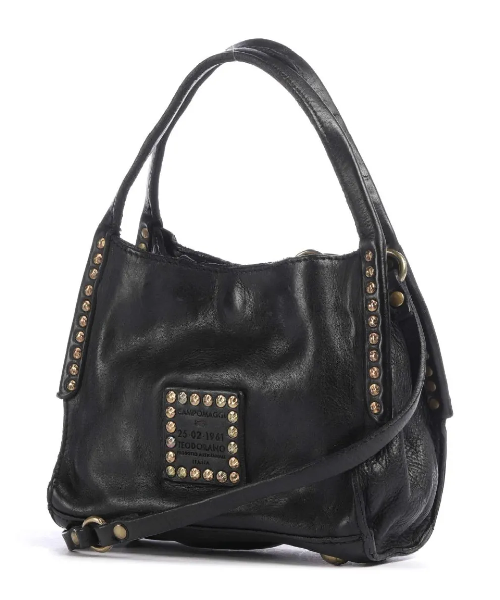 Umhängetasche fein genarbtes Rindsleder schwarz