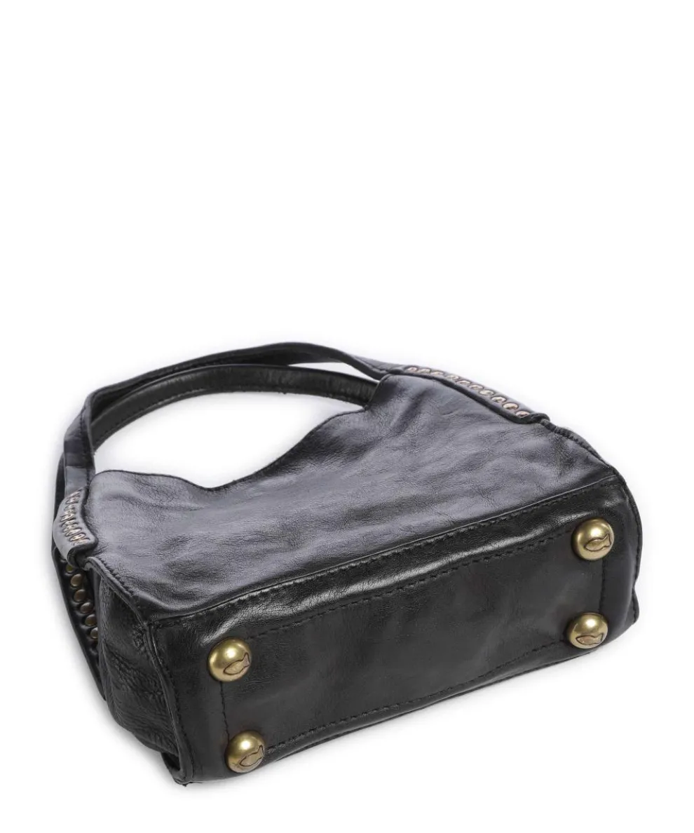 Umhängetasche fein genarbtes Rindsleder schwarz