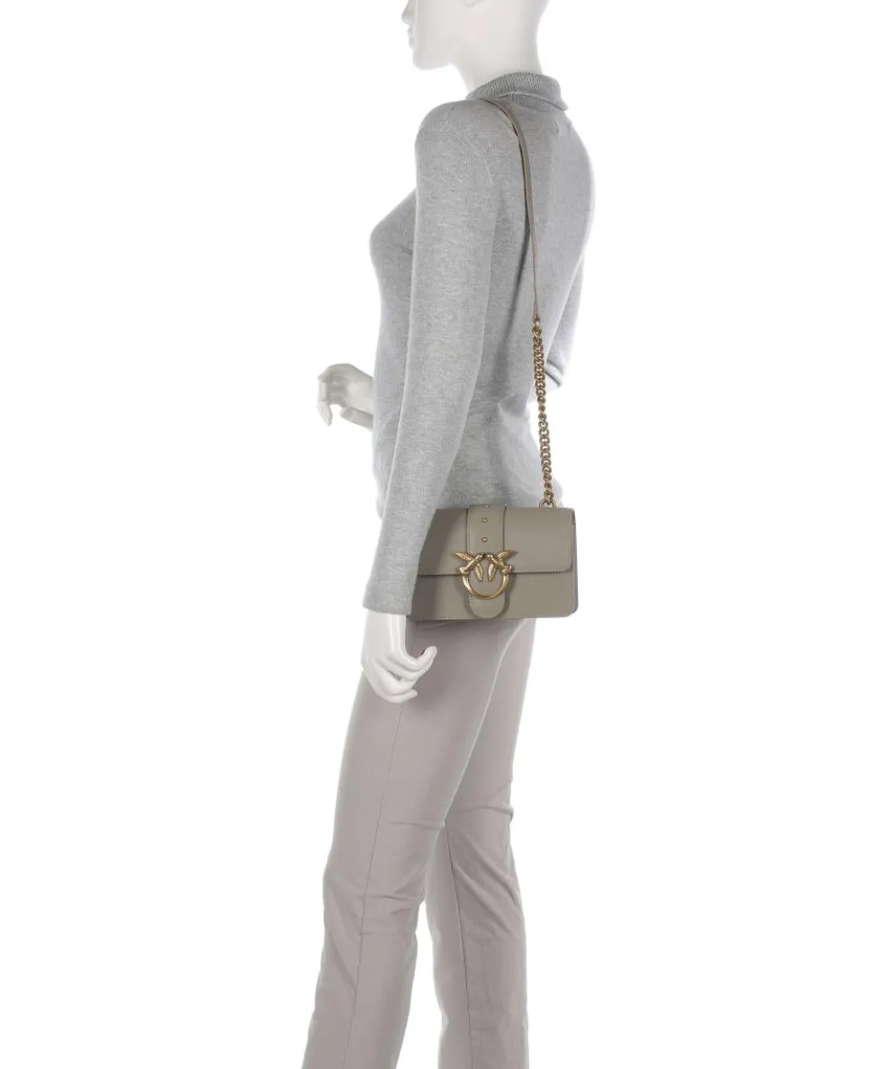 Love One Mini Umhängetasche fein genarbtes Kalbsleder taupe