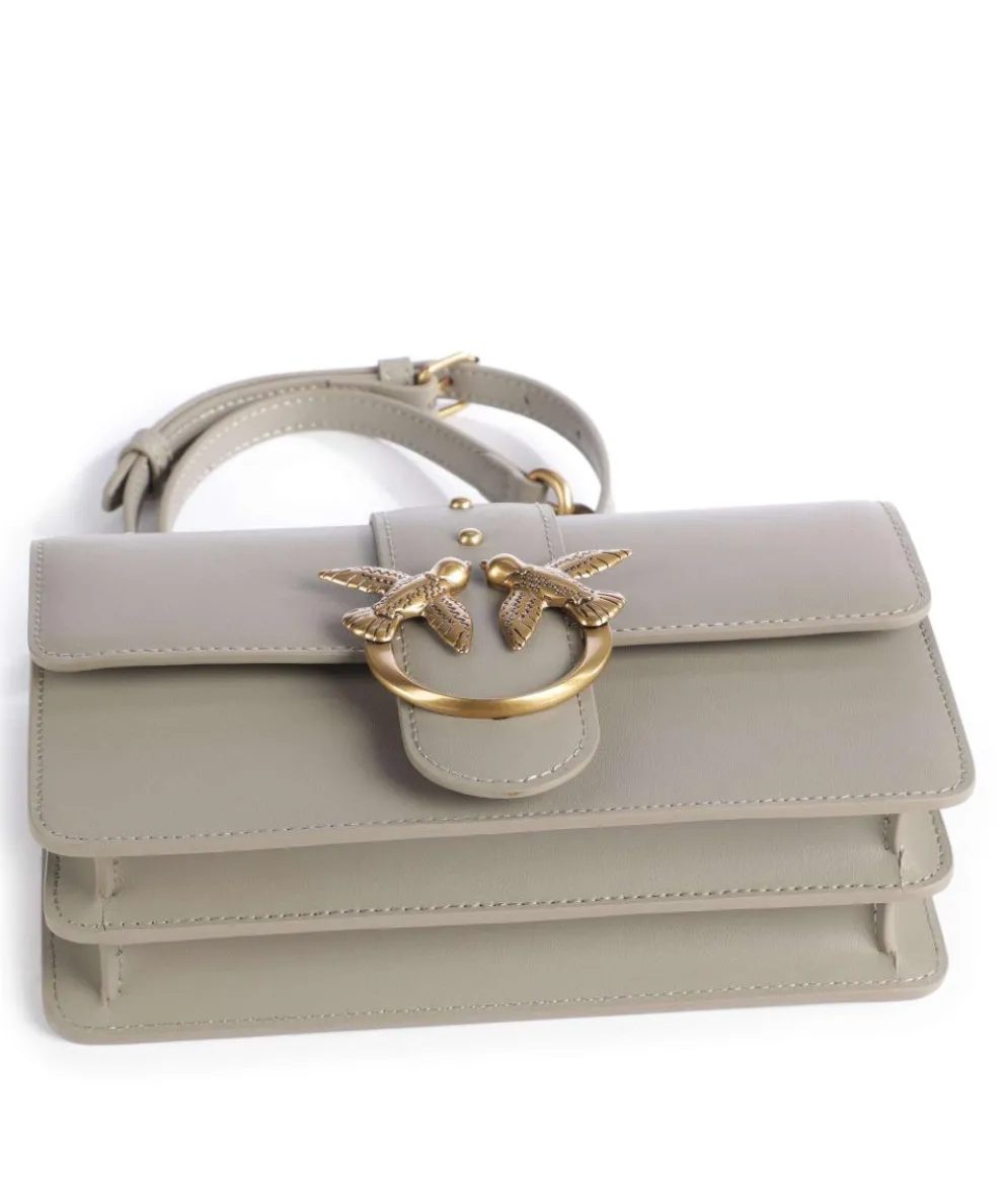 Love One Mini Umhängetasche fein genarbtes Kalbsleder taupe