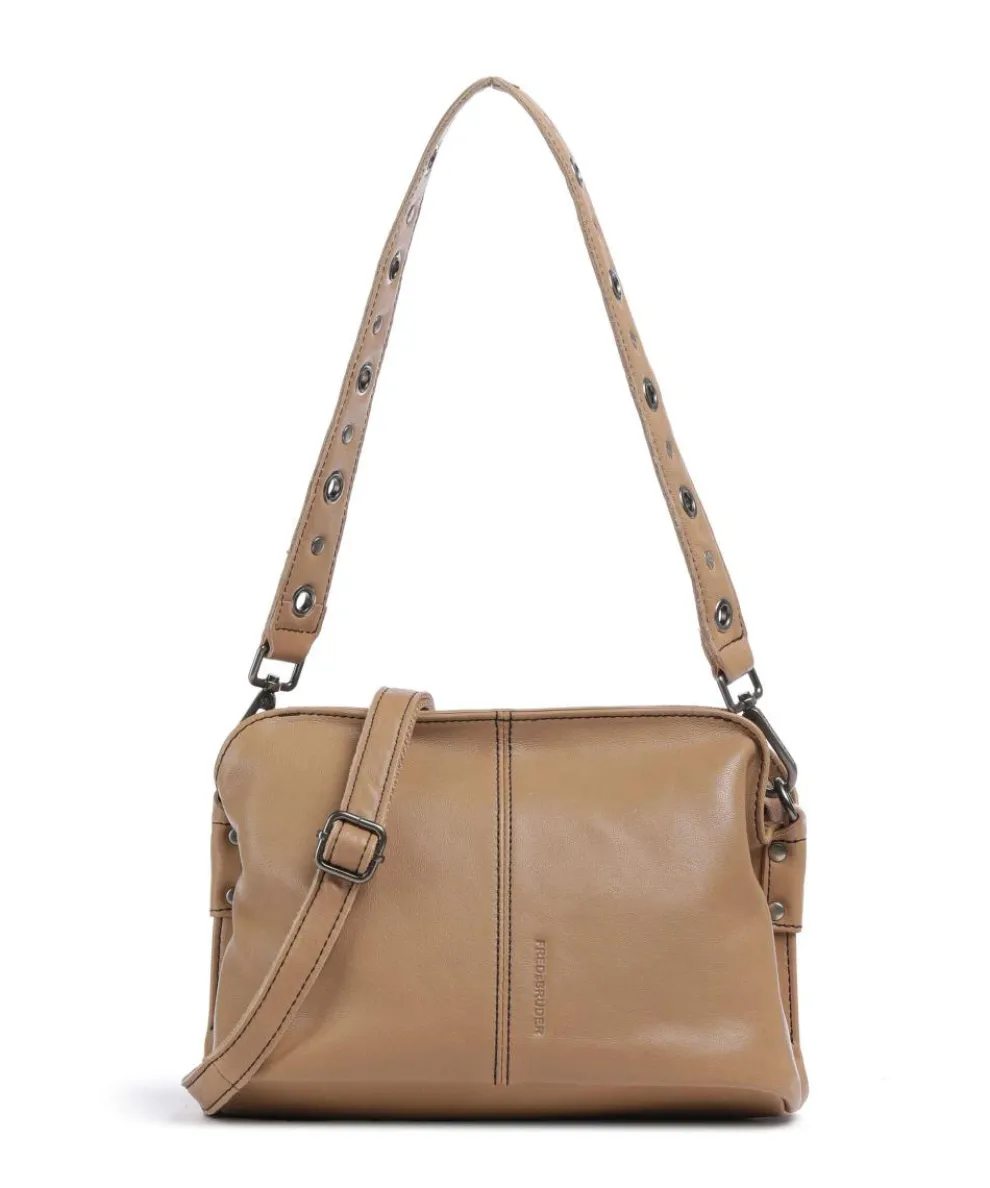 Me and My Bag Schultertasche fein genarbtes Leder karamellbraun