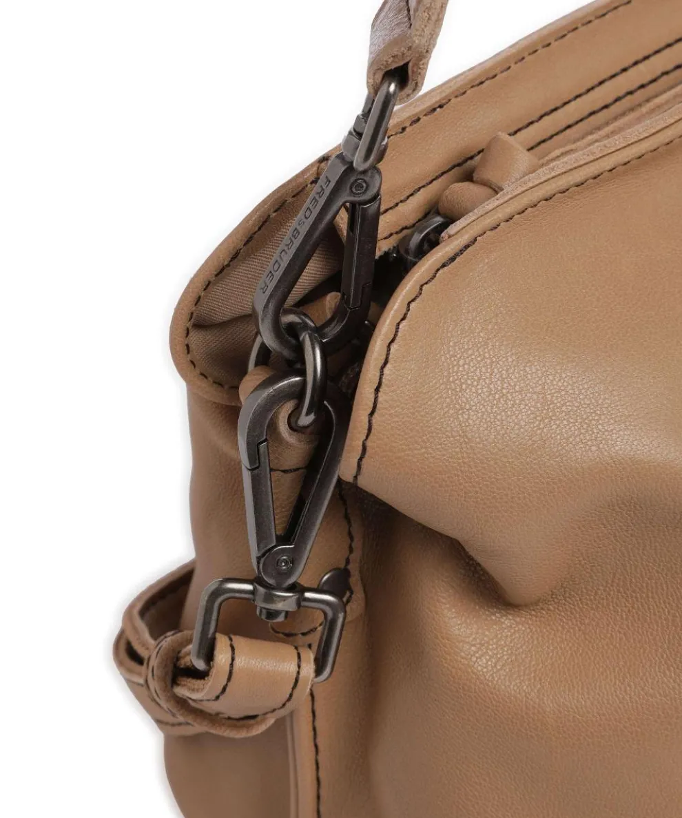 Me and My Bag Schultertasche fein genarbtes Leder karamellbraun