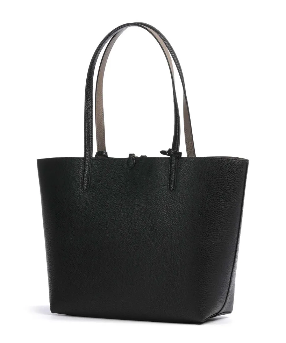 Medium Shopper Lederimitat schwarz