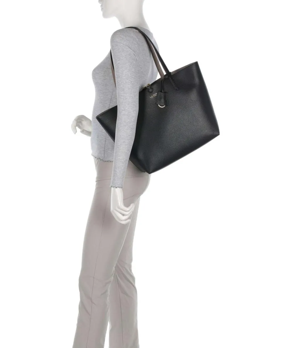 Medium Shopper Lederimitat schwarz