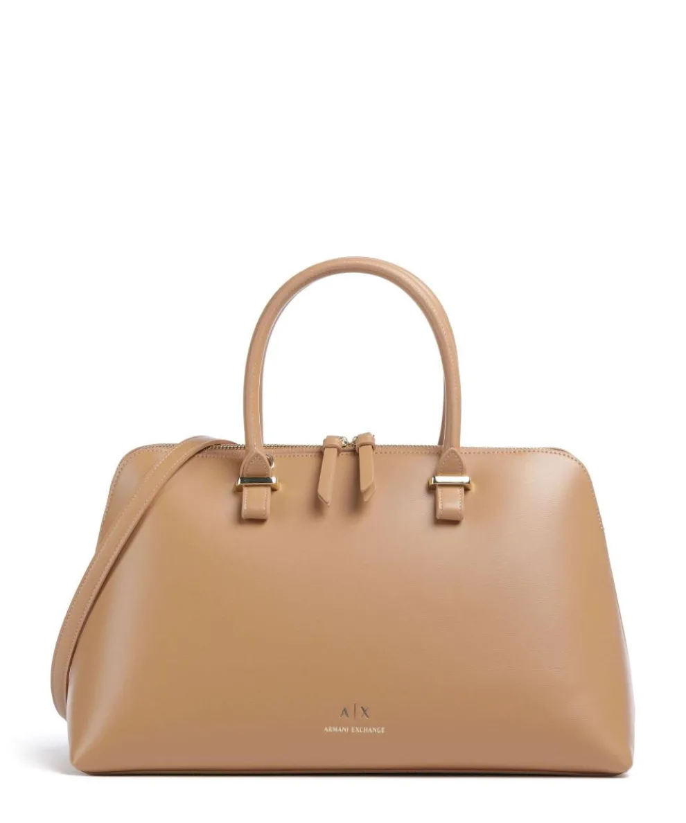 Megan L Handtasche Lederimitat hellbraun