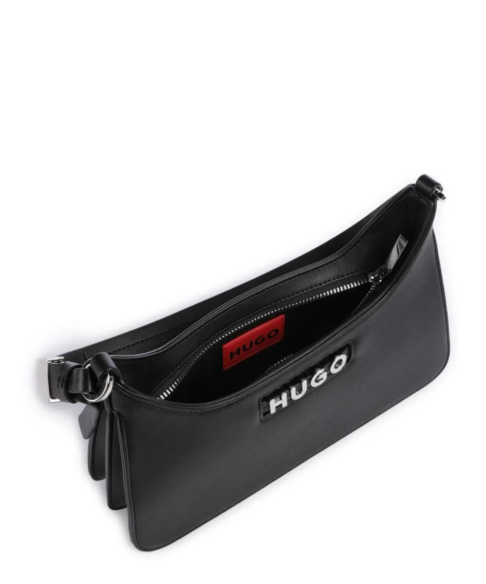 Mel 2.0 Schultertasche Lederimitat schwarz