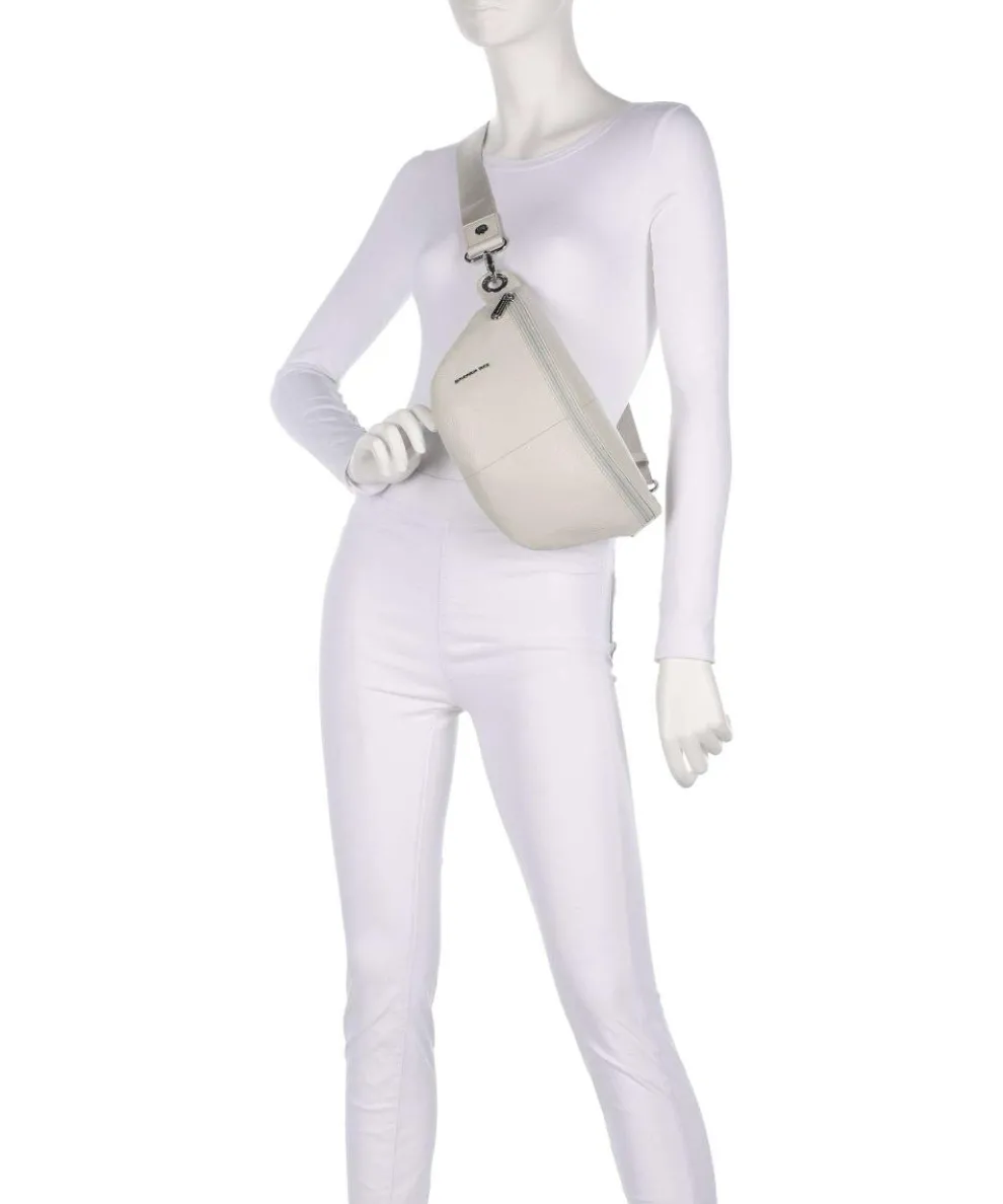 Mellow Leather Gürteltasche genarbtes Kalbsleder creme